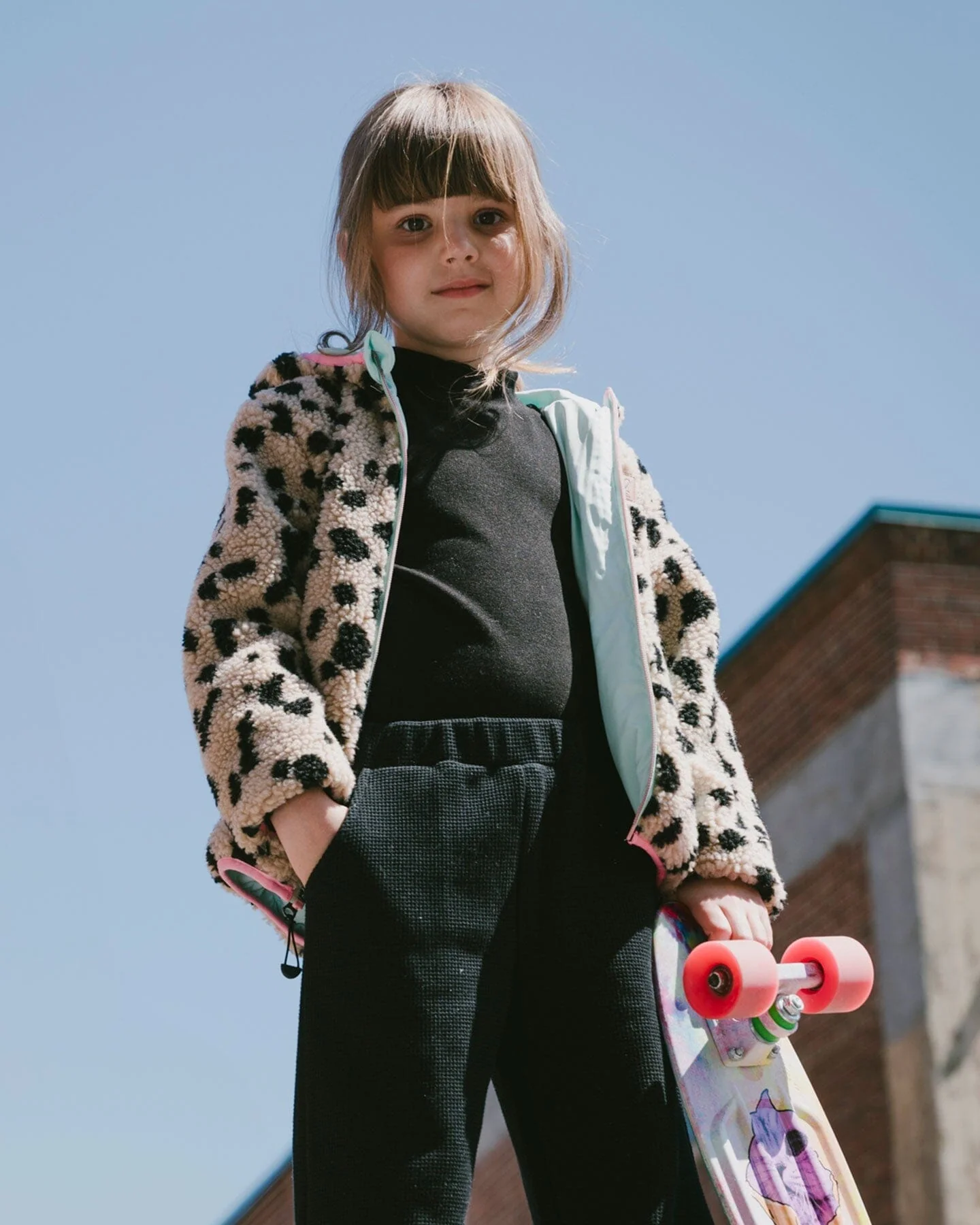 Reversible Mid-Season Sherpa Jacket Leopard - Deux par Deux