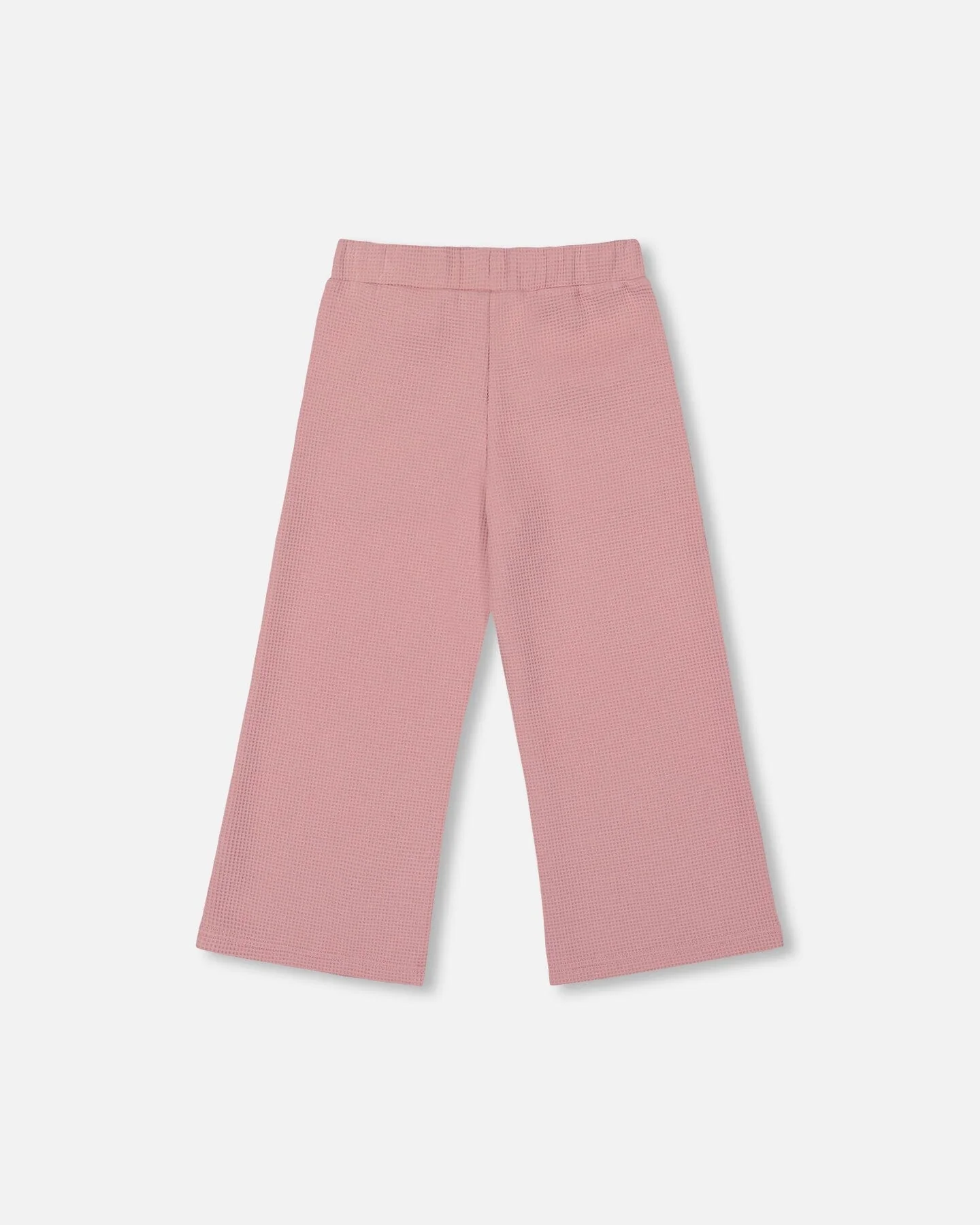 Waffle Flare Leg Pants Dusty Pink - Deux par Deux