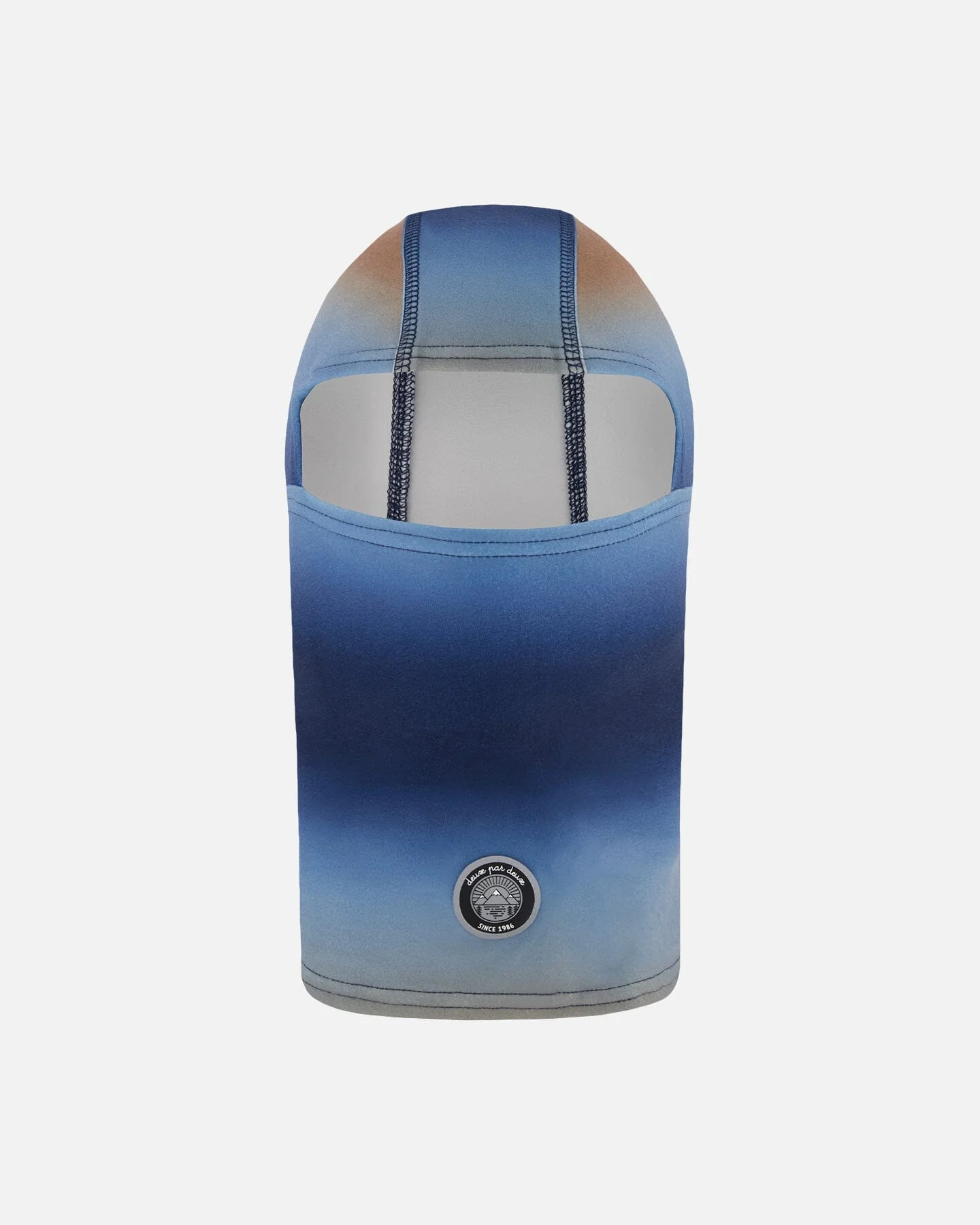 Brushed Jersey Balaclava Blue And Beige Gradient - Deux par Deux