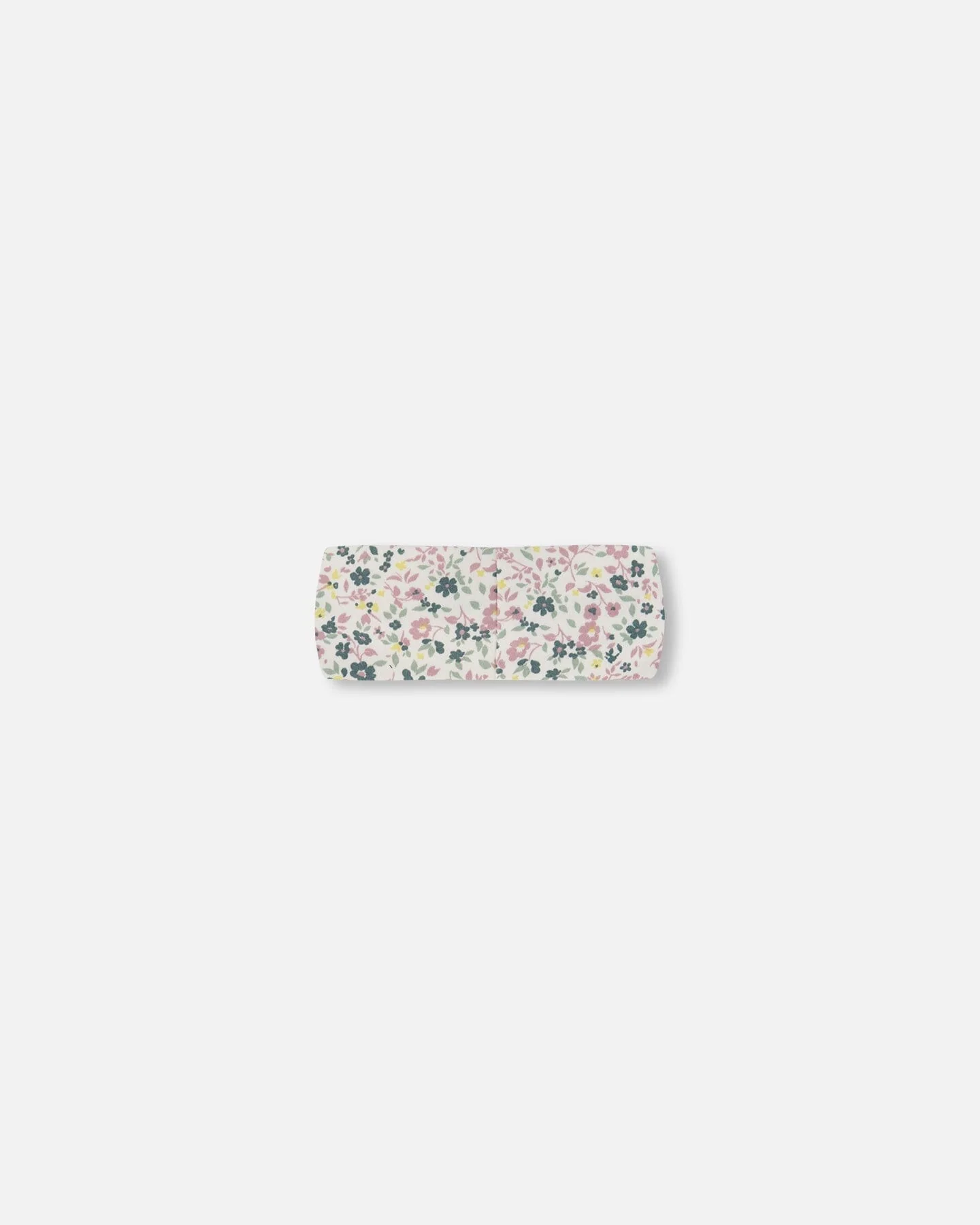 Organic Cotton Headband Off-White Floral - Deux par Deux
