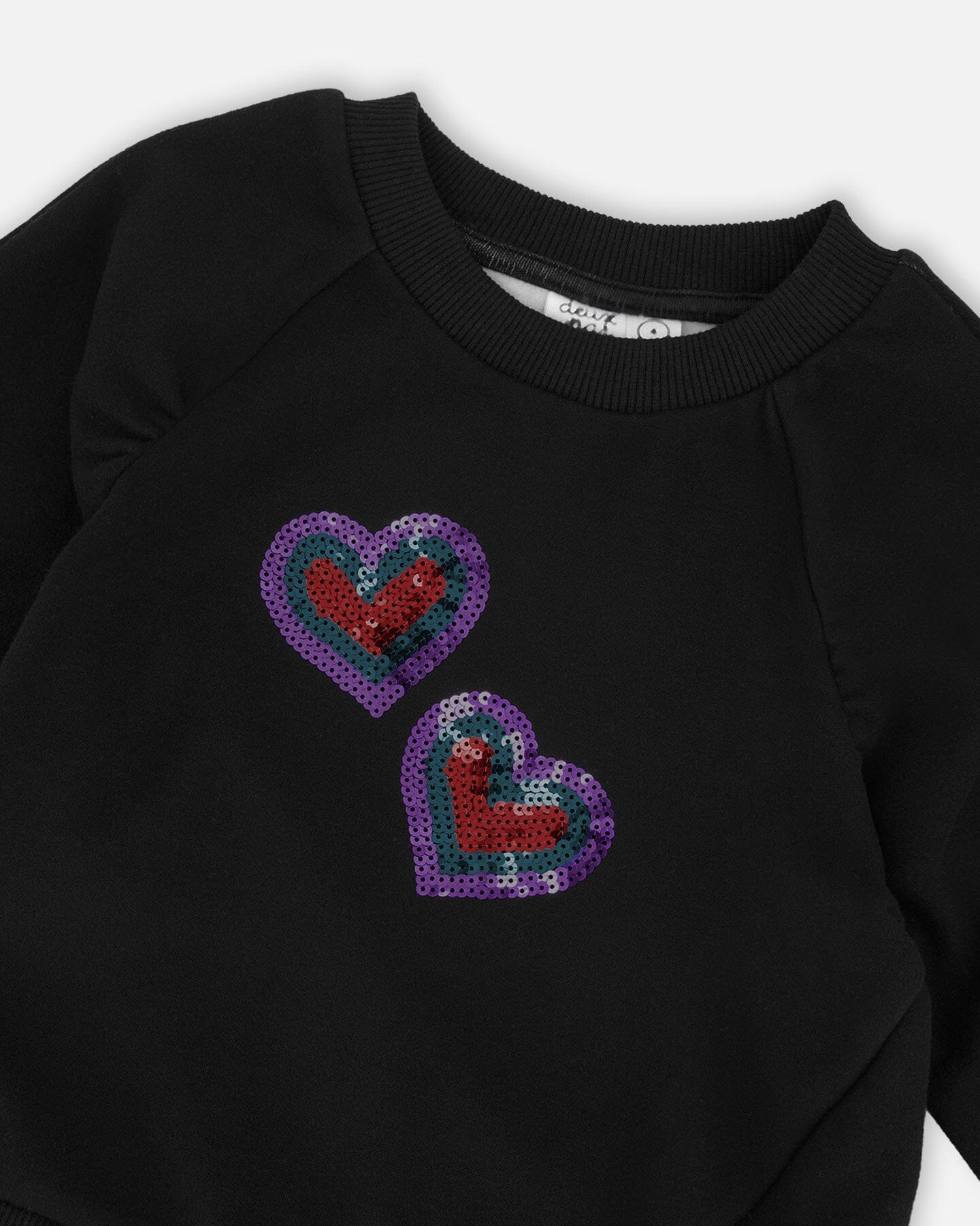 Bi-Material Dress Black With Mesh Skirt - Deux par Deux