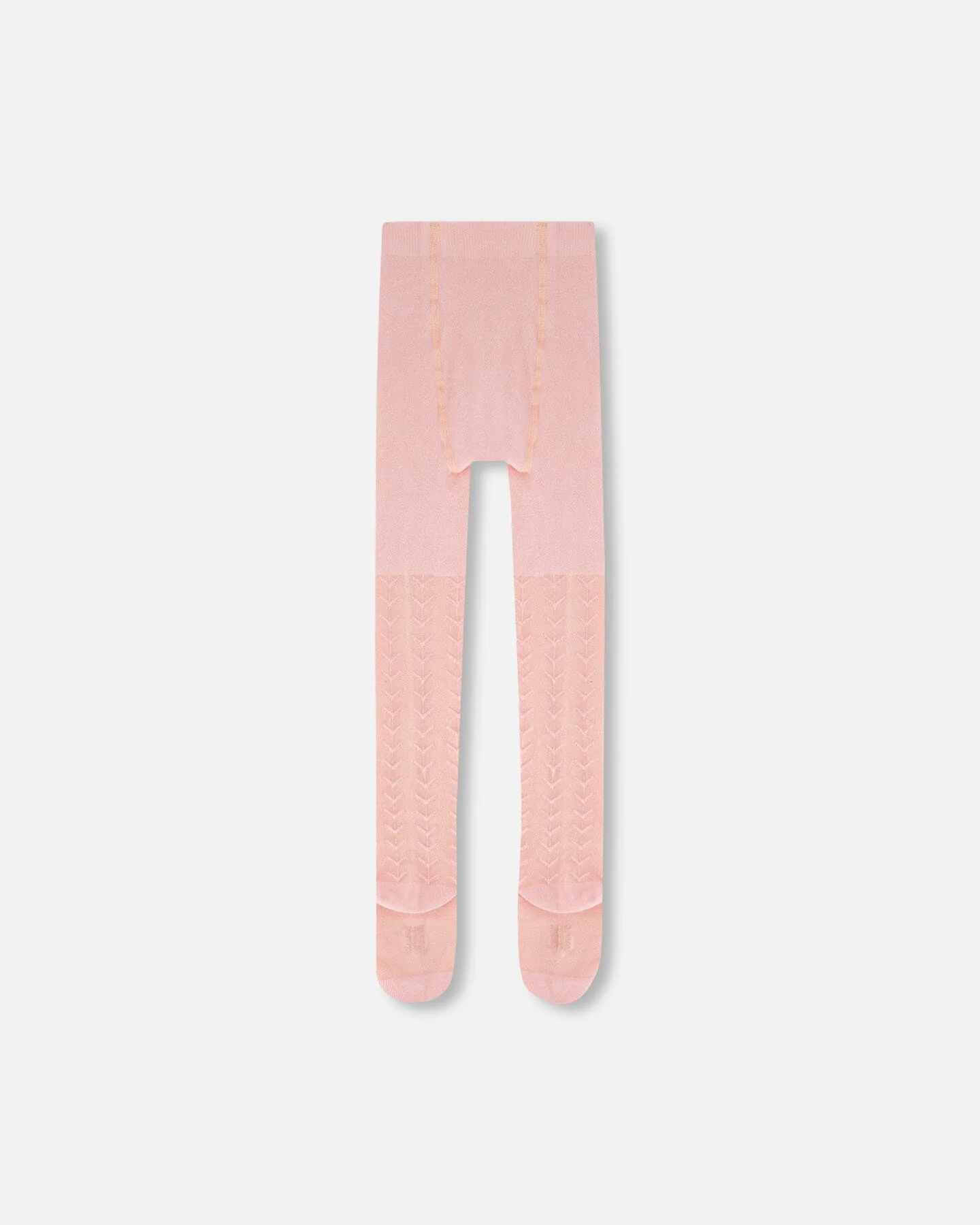Tonal Jacquard Tights Light Pink - Deux par Deux