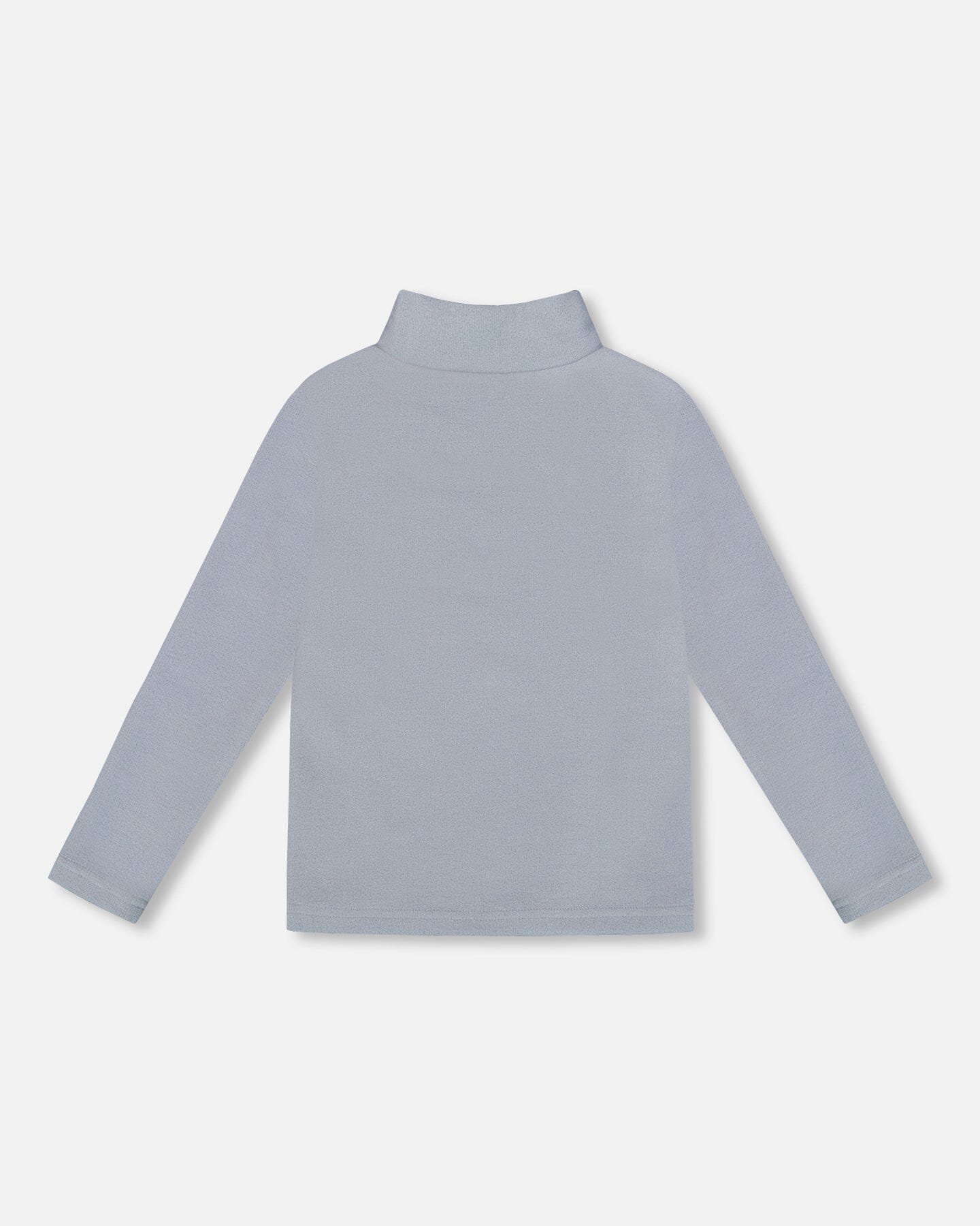 Super Soft Ribbed Mock Neck Top Blue Gray - Deux par Deux