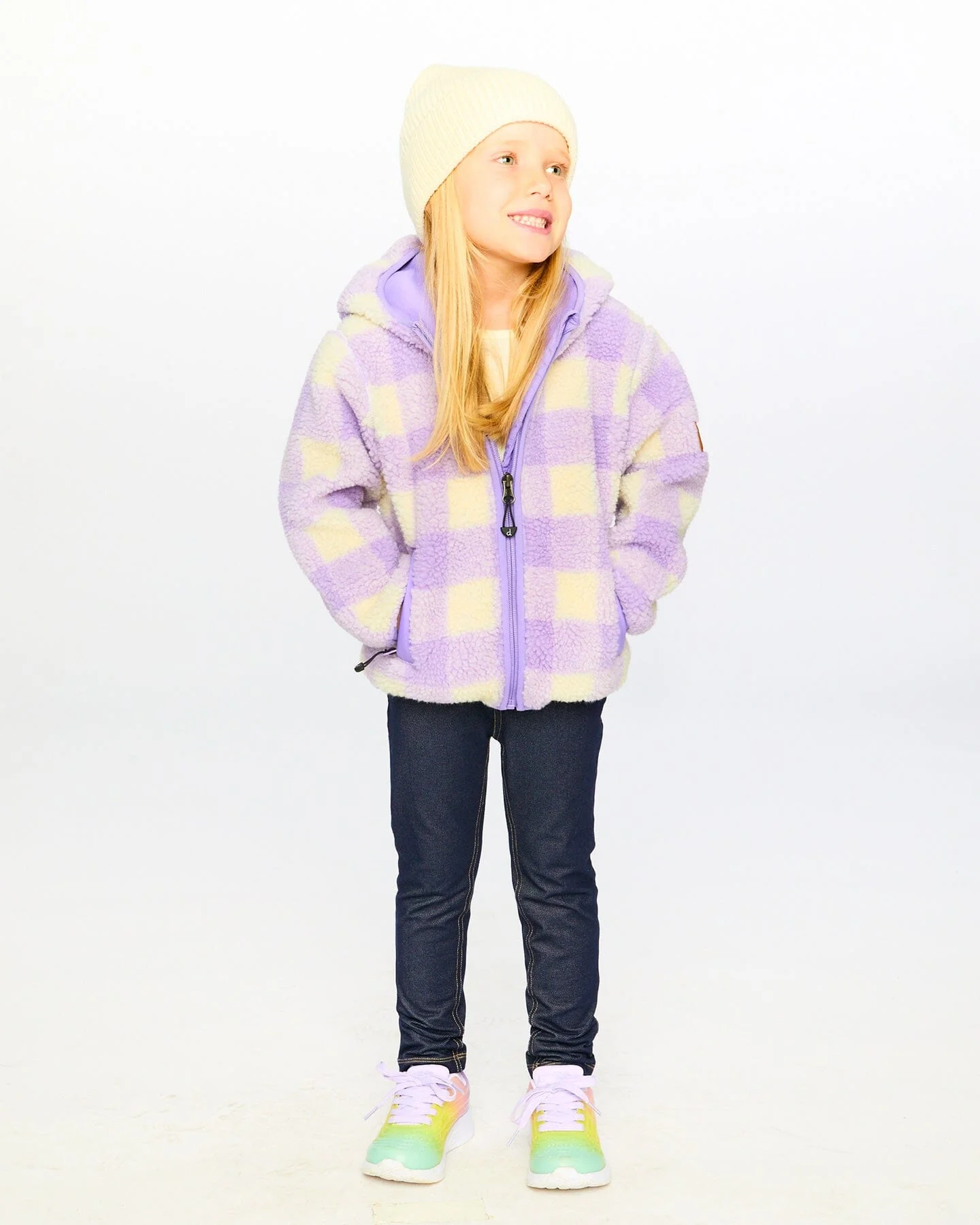Mid-Season Sherpa Jacket Lavender - Deux par Deux