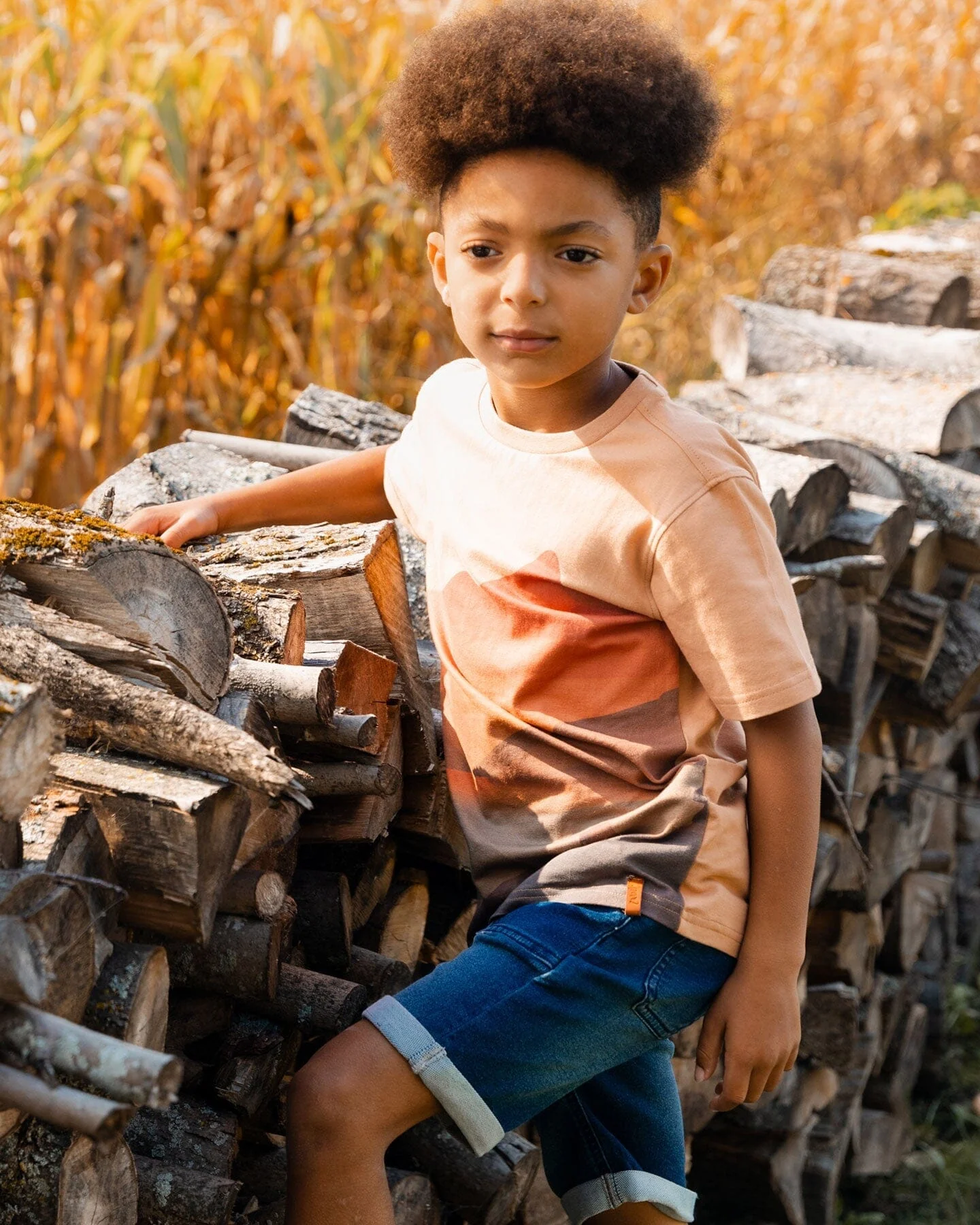 French Terry Denim Short Dark Denim Blue - Deux par Deux