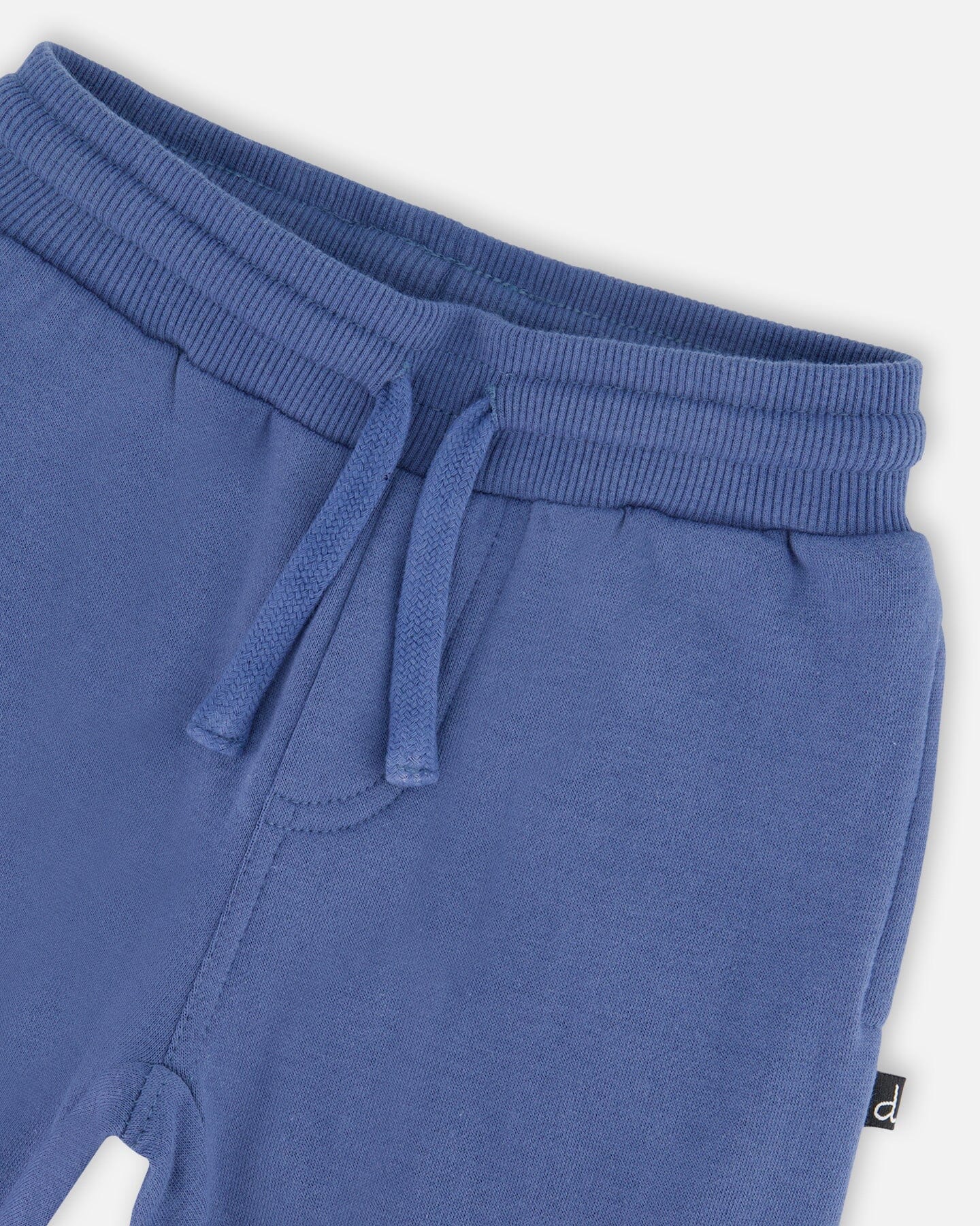 Fleece Sweatpants With Articulated Knees Blue - Deux par Deux