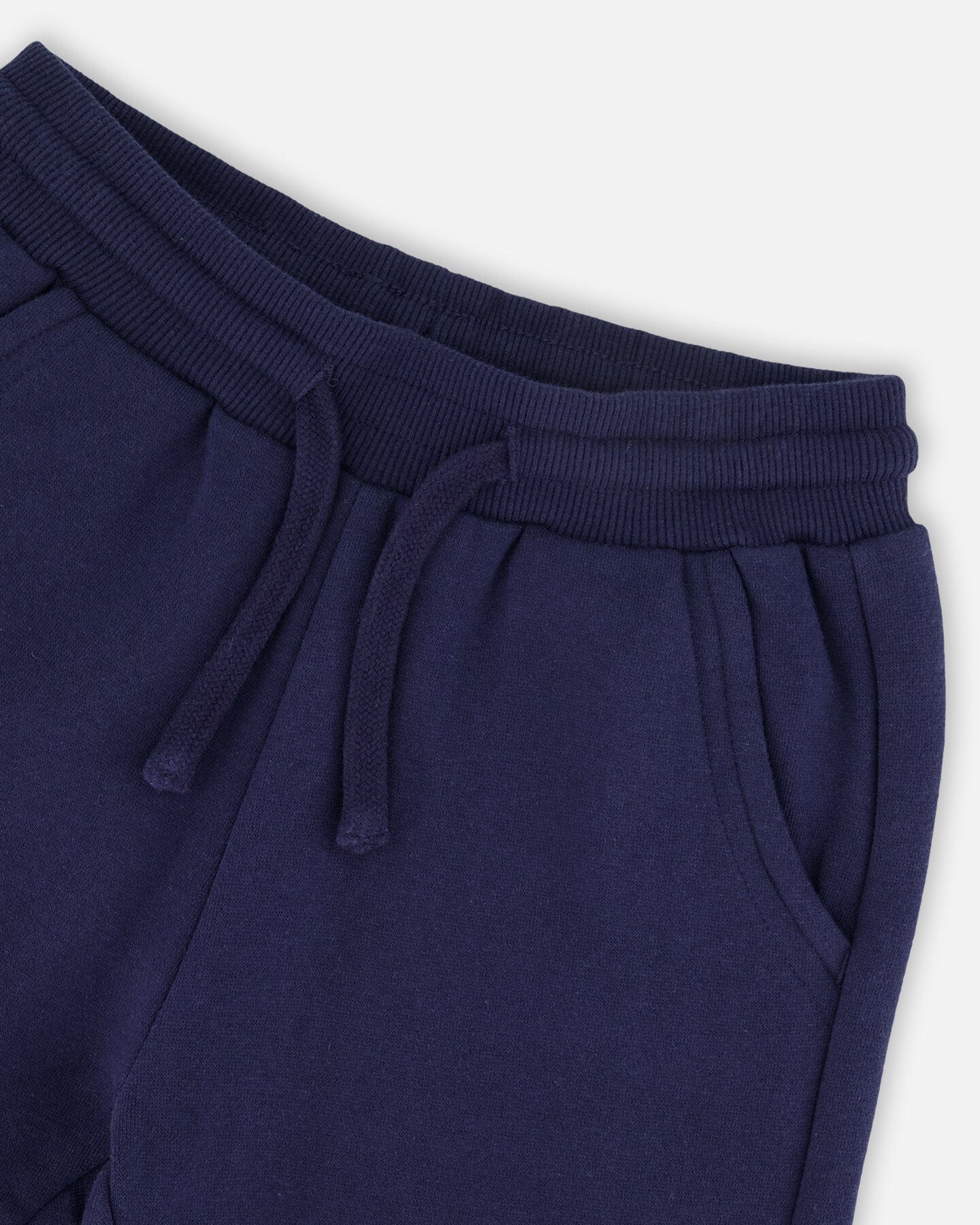 Fleece Sweatpants With Pockets Navy Blue - Deux par Deux