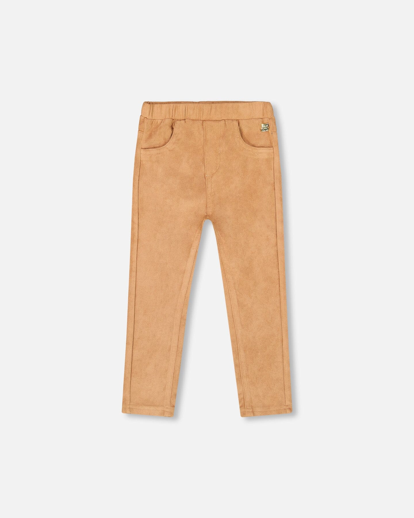 Stretch Suede Treggings Light Pecan Brown - Deux par Deux