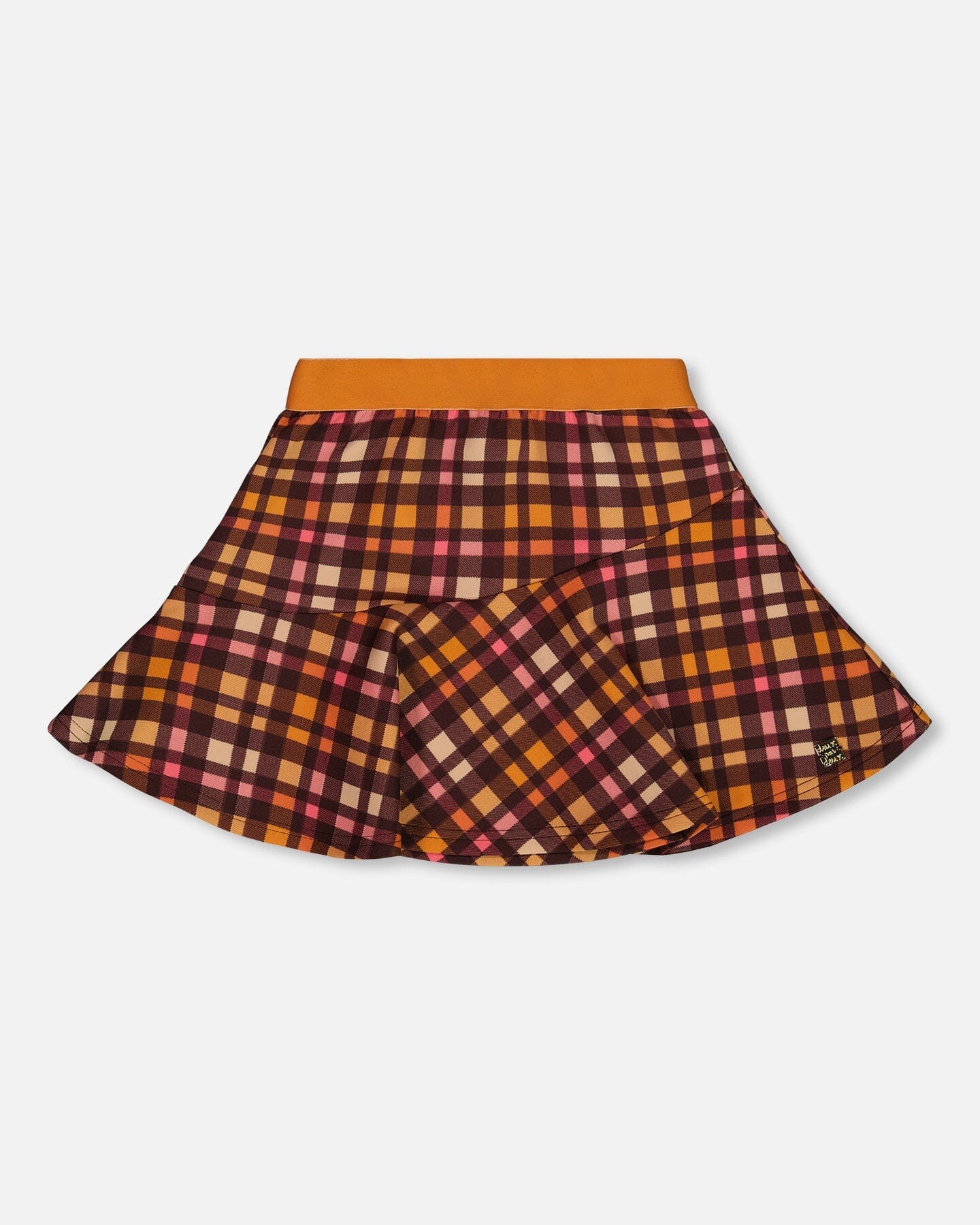 Milano Skirt Plaid Magenta And Brown - Deux par Deux
