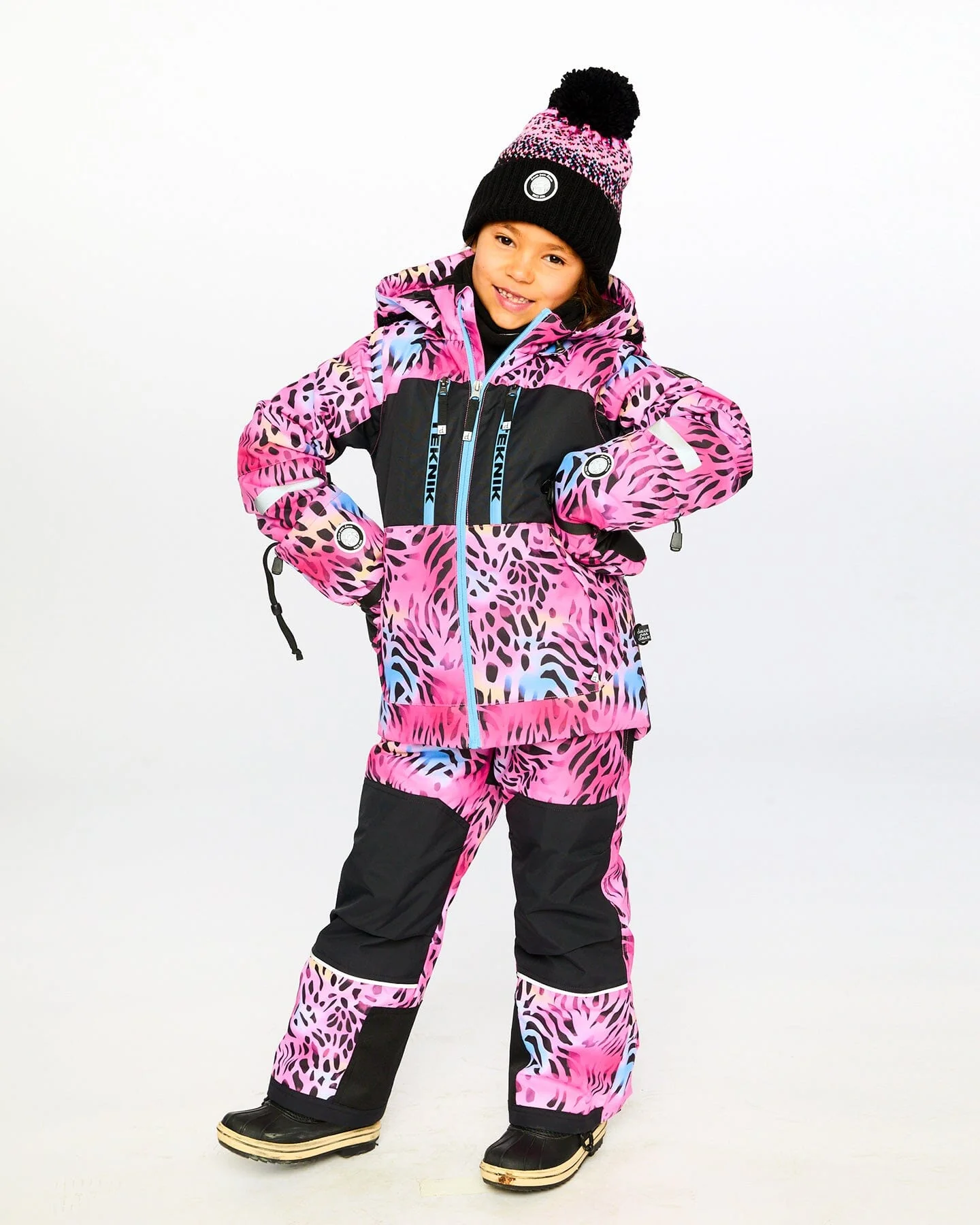 Two-Piece Teknik Snowsuit Multicolor Leopard And Zebra - Deux par Deux