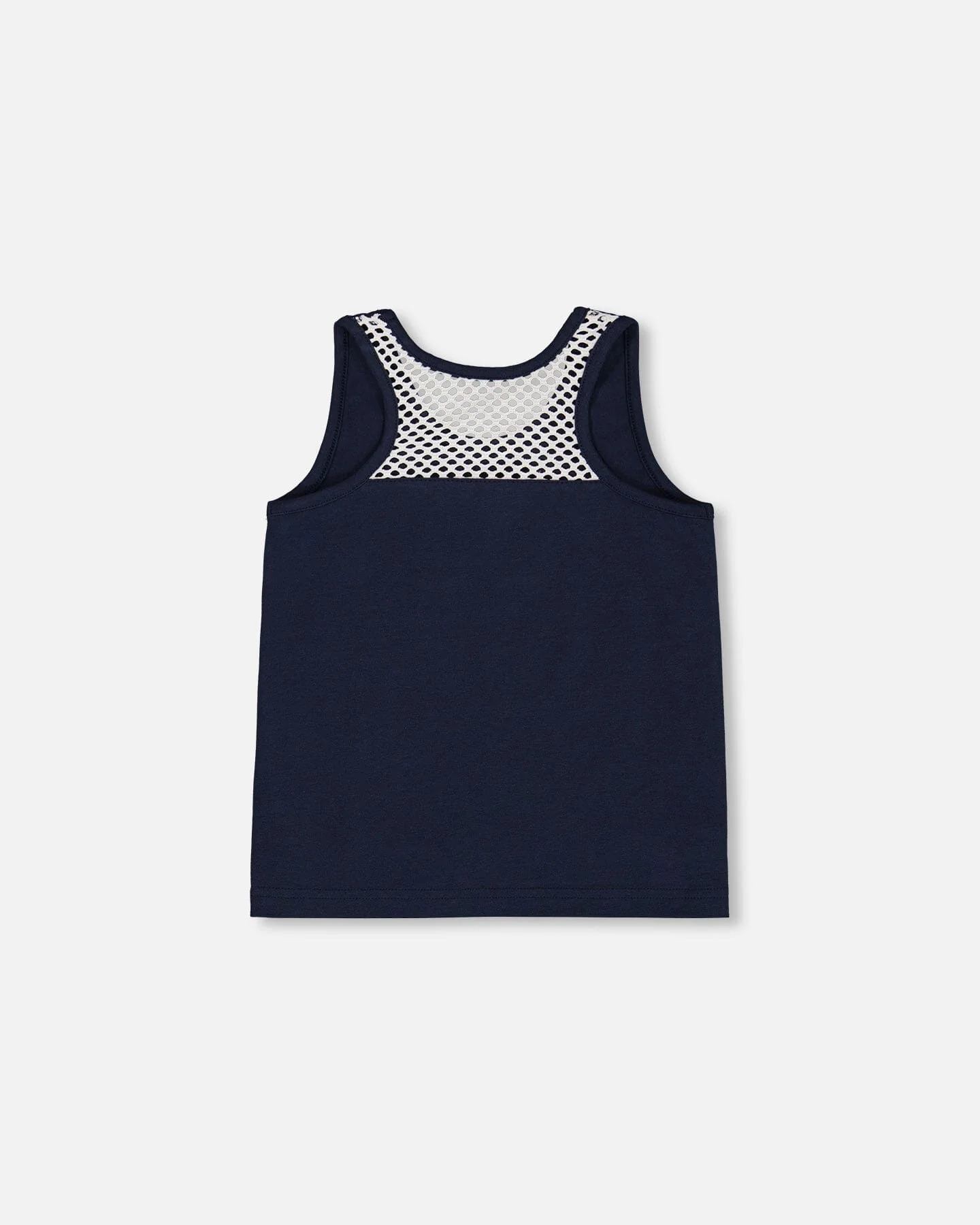 Organic Cotton Tank Top Navy Blue And Toucan - Deux par Deux