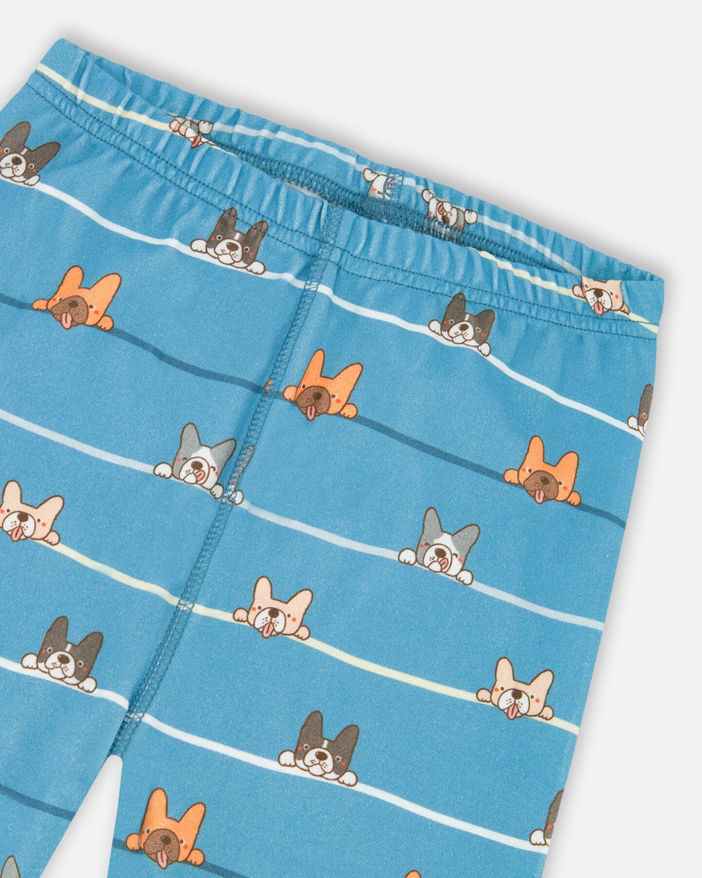 Two-Piece Organic Cotton Pajama Set Blue Dog Print - Deux par Deux