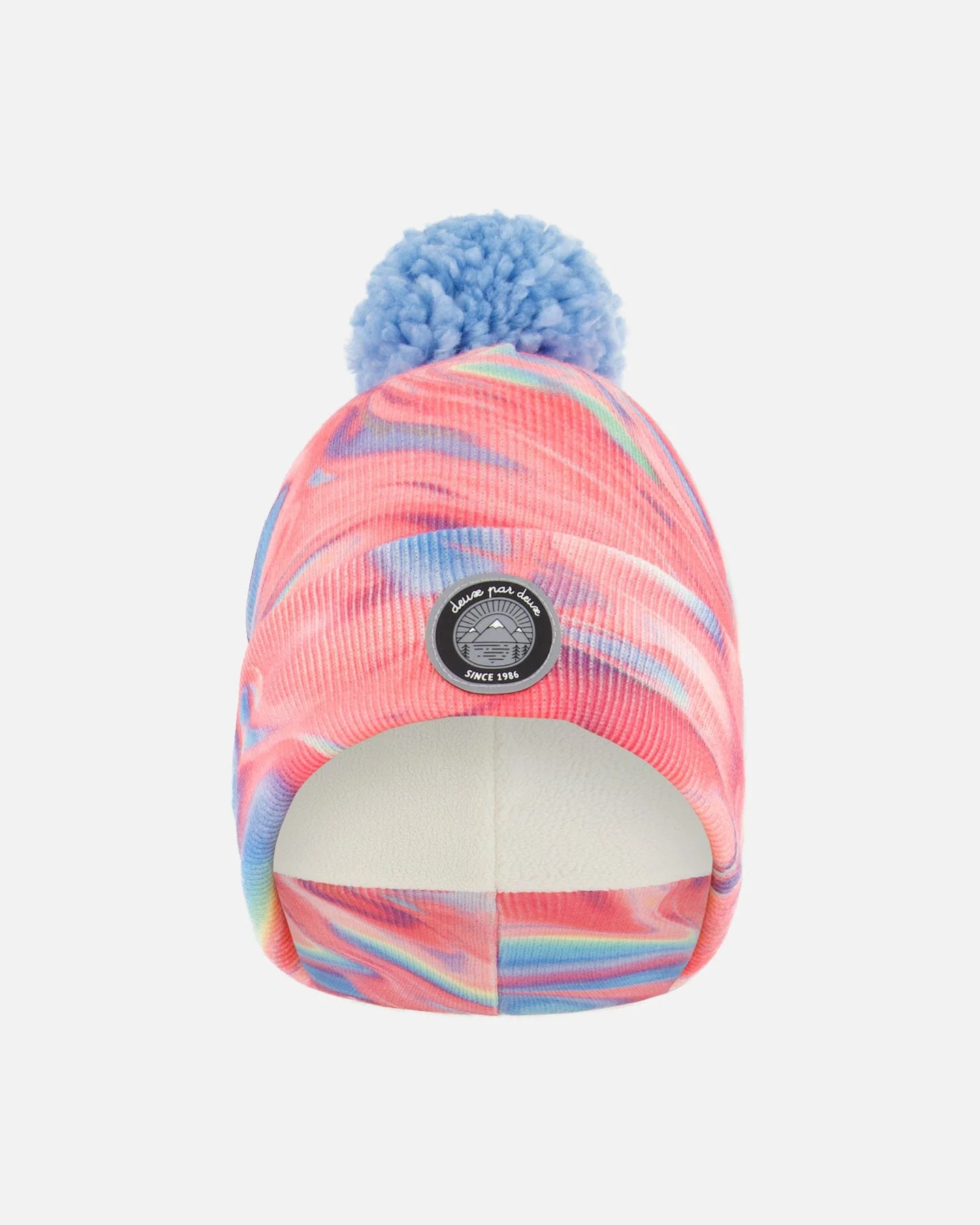 Knit Hat Pink And Air Blue Marble - Deux par Deux
