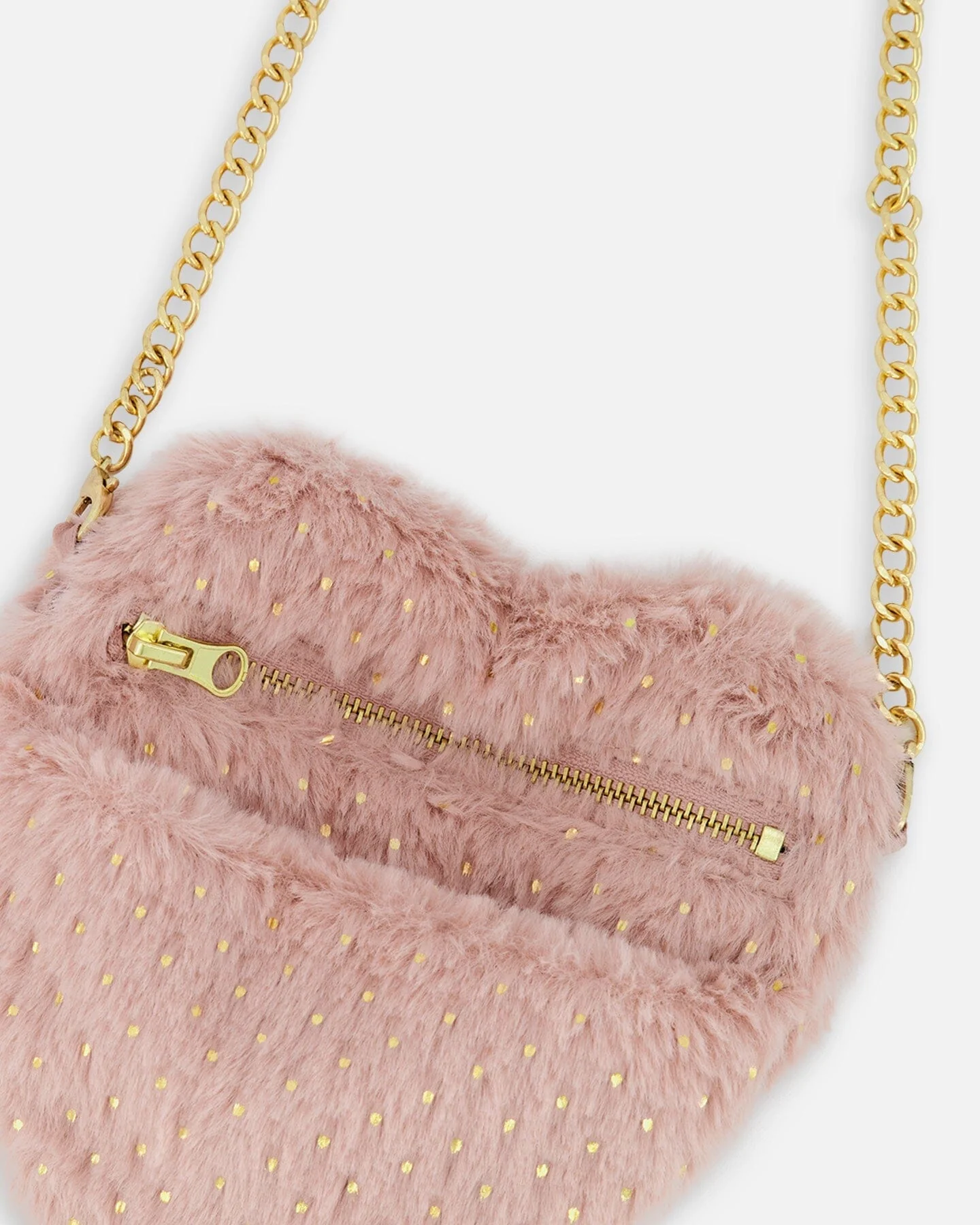 Fake Fur Shoulder Bag Dusty Pink - Deux par Deux