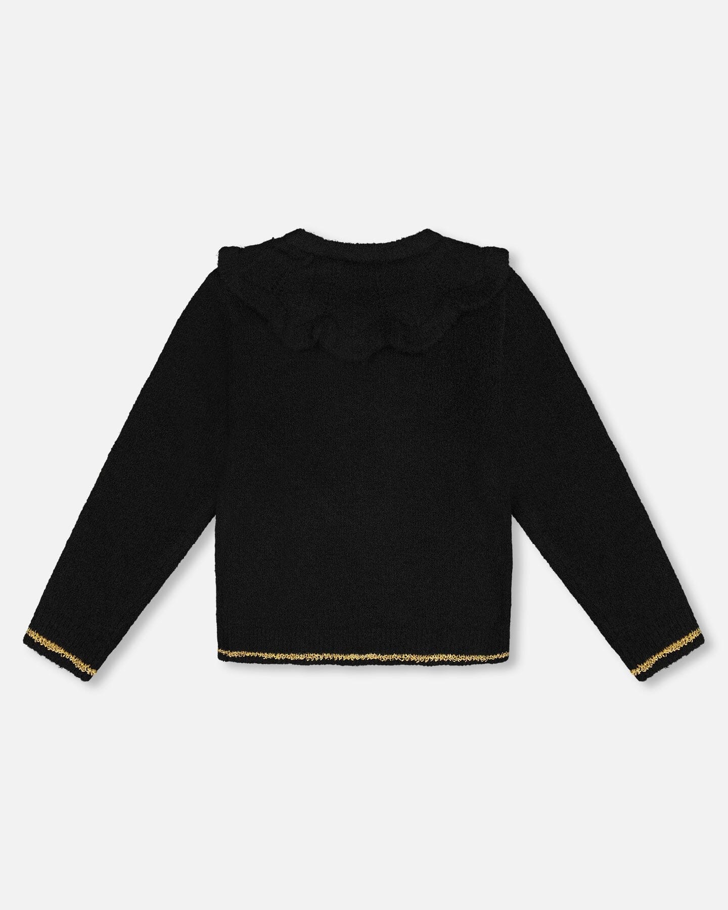 Knitted Cardigan With Rhinestones Black - Deux par Deux