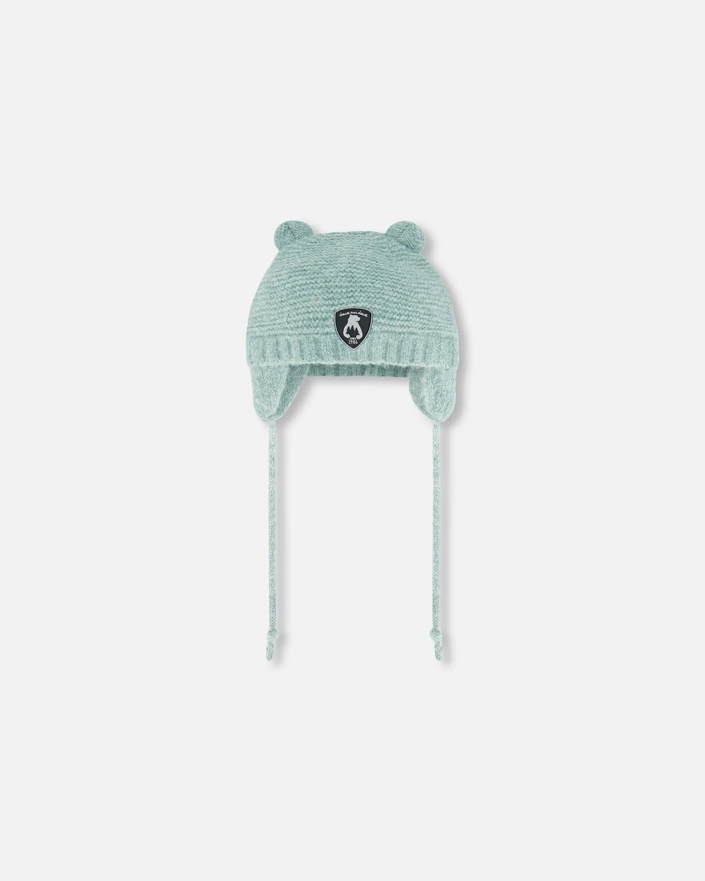Knit Hat With Ears Green - Deux par Deux