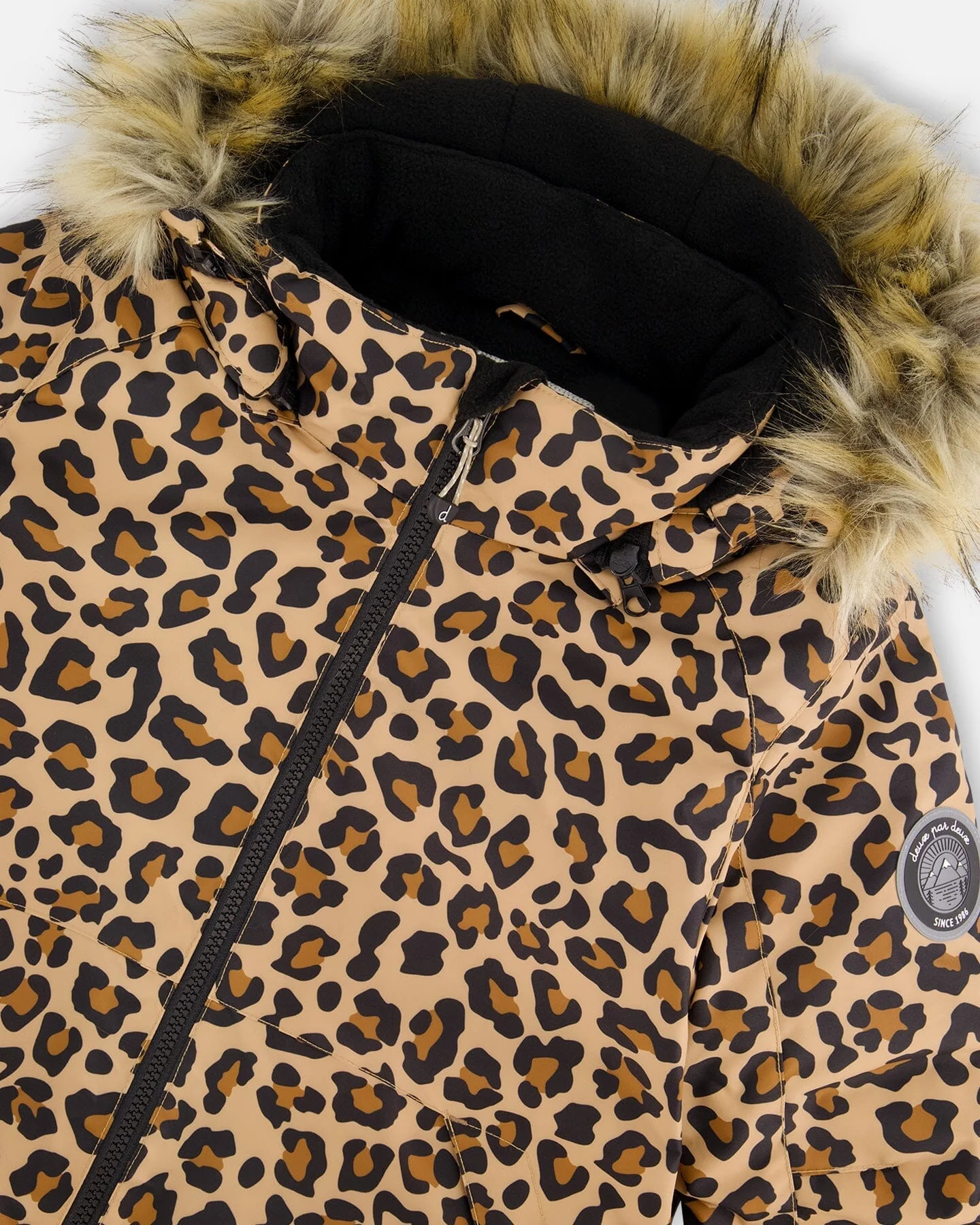Two-Piece Play Snowsuit With Animal Print Jacket Black - Deux par Deux