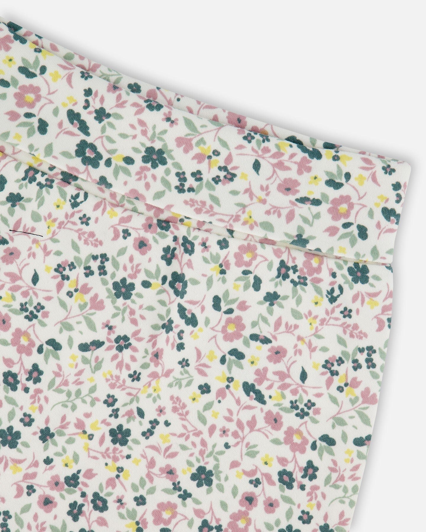 Organic Cotton Evolutive Pant Off-White Floral - Deux par Deux