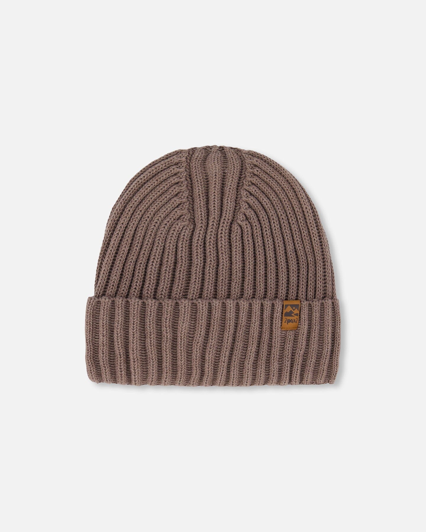 Cuffed Knit Hat Taupe - Deux par Deux