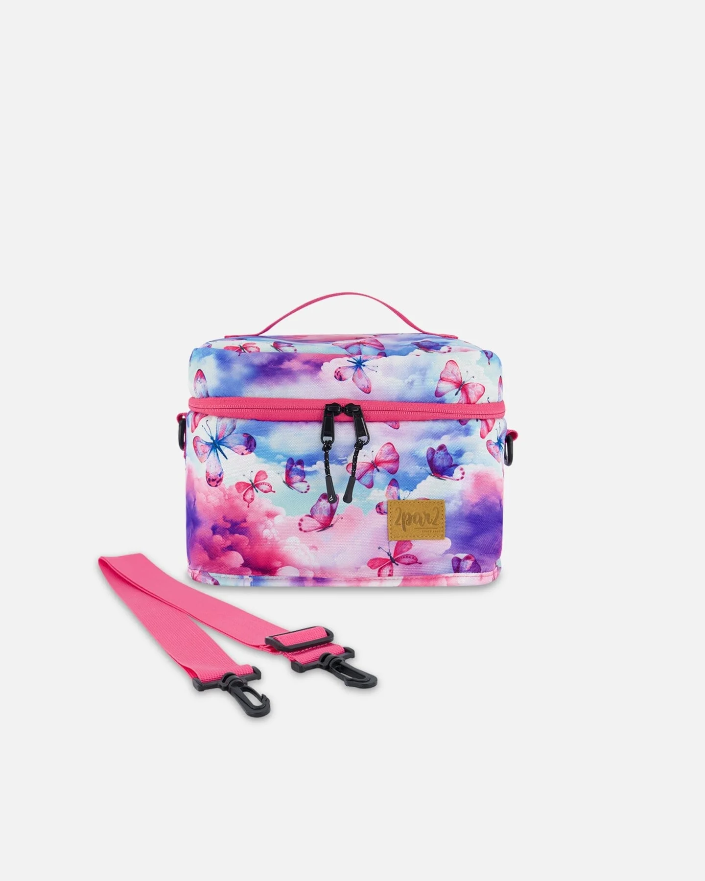 Lunch Box Butterflies On Multicolored And Vibrant Pink Background - Deux par Deux