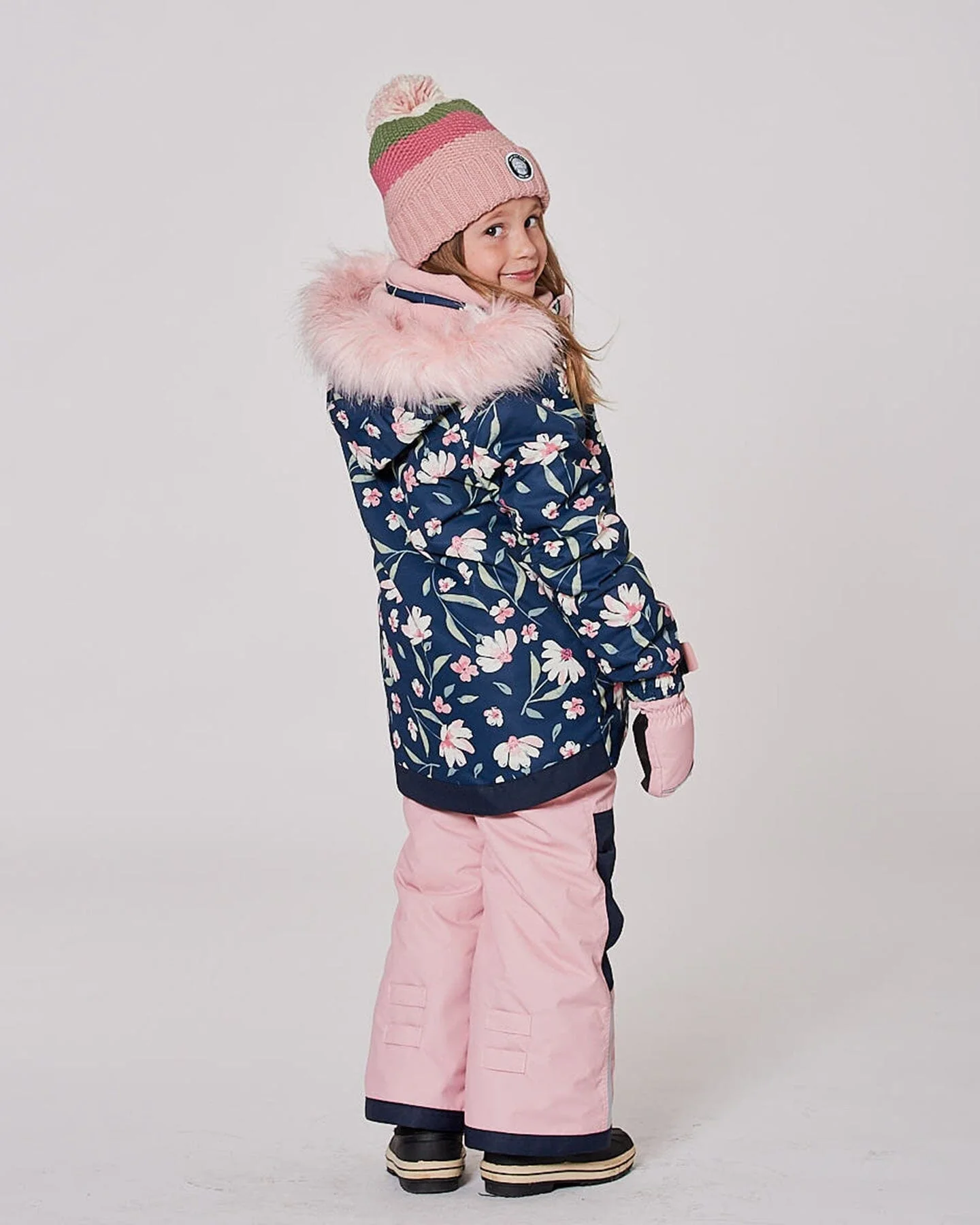 Two-Piece Play Snowsuit Flower Print - Deux par Deux