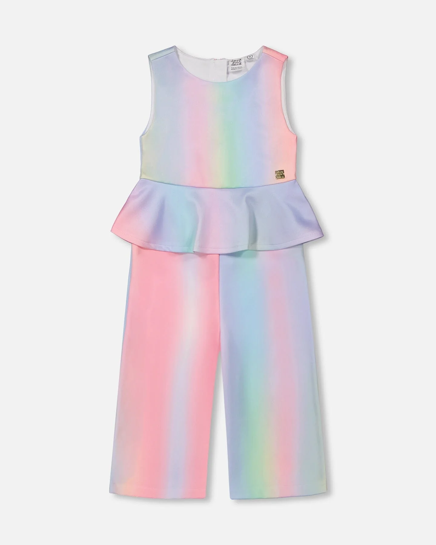 Gradient Milano Jumpsuit With Peplum Multicolored - Deux par Deux