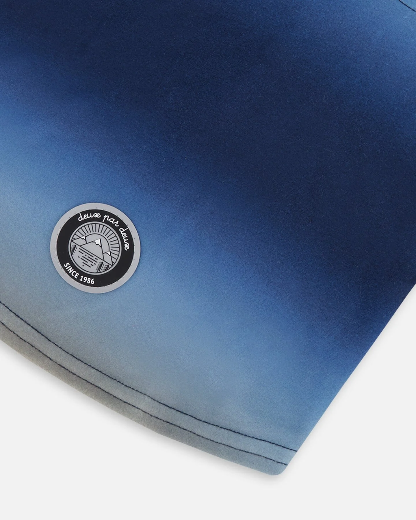 Brushed Jersey Balaclava Blue And Beige Gradient - Deux par Deux