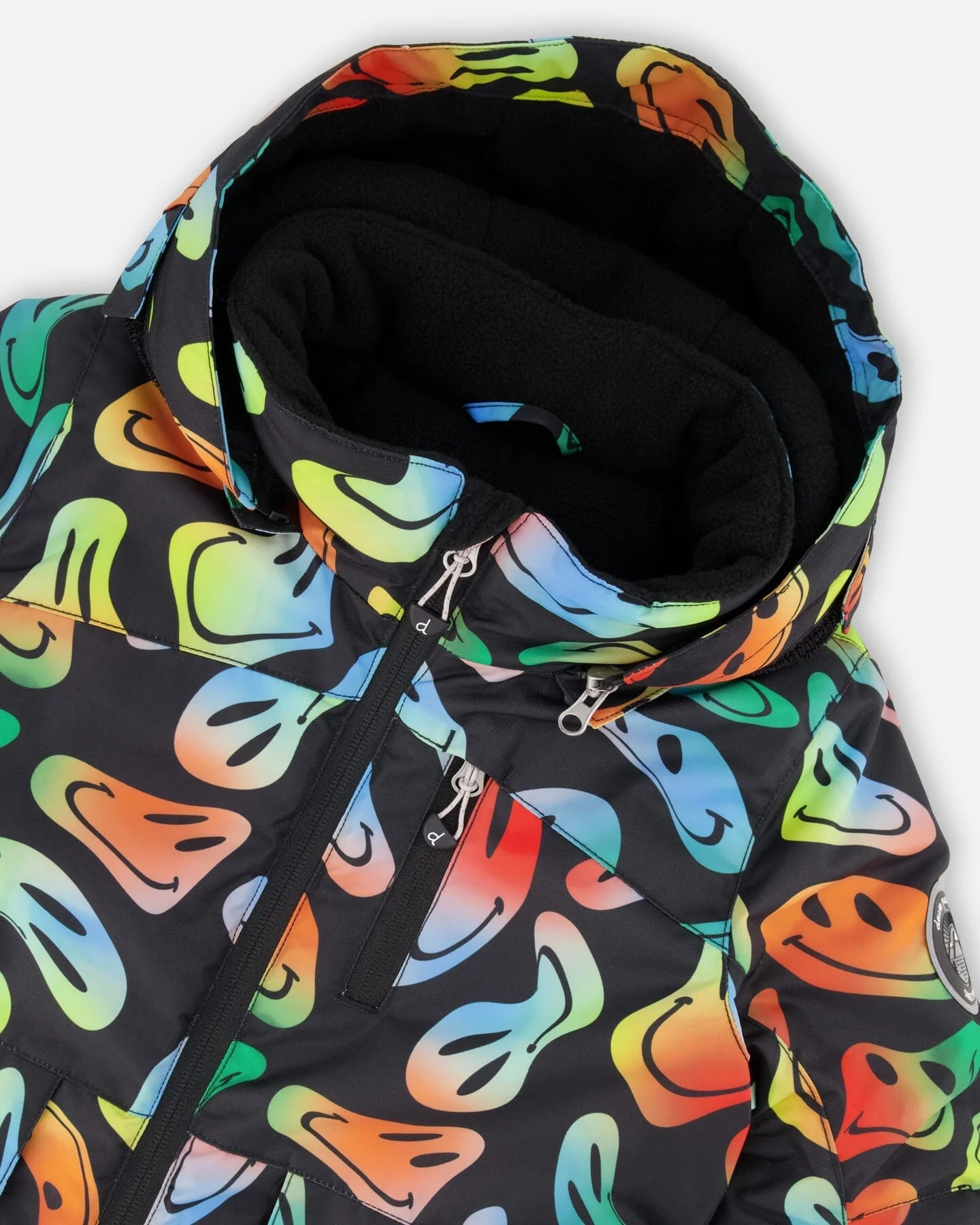 Two-Piece Play Snowsuit With Allover Print Jacket Smiley Face - Deux par Deux