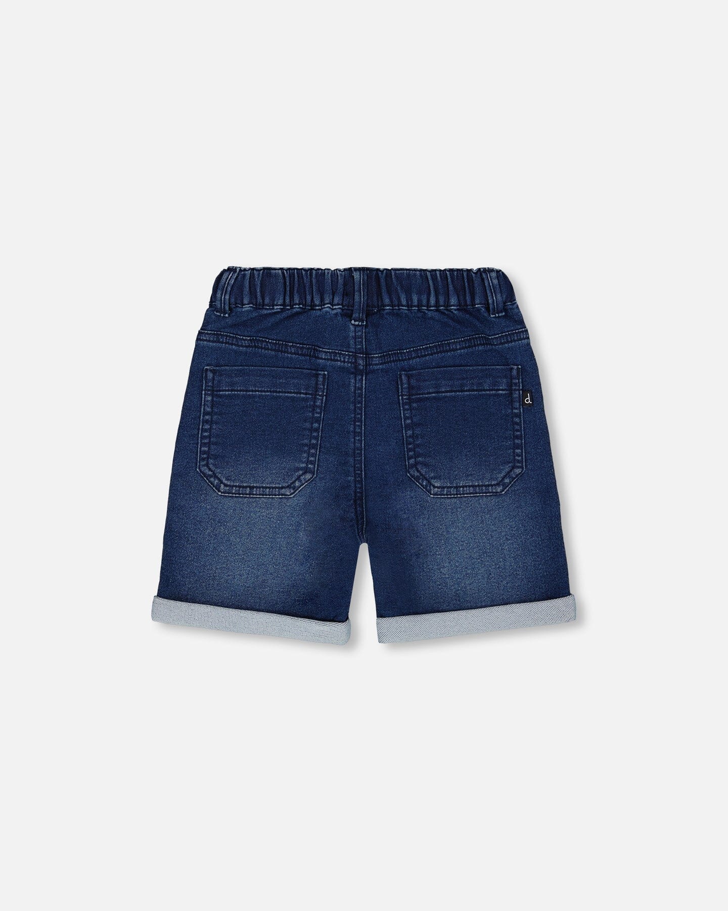 French Terry Denim Short Dark Denim Blue - Deux par Deux