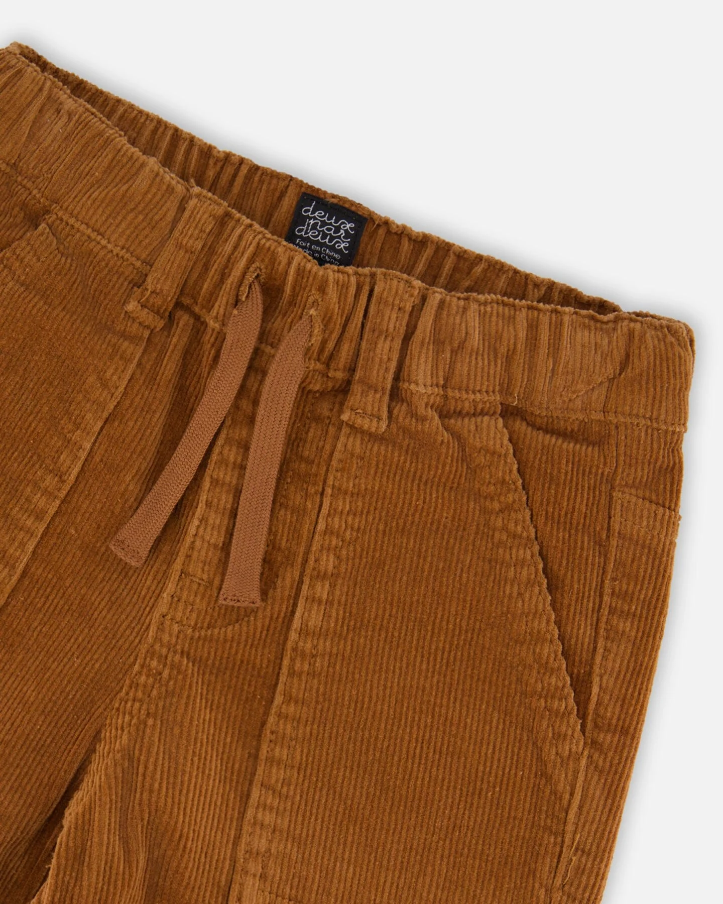 Stretch Corduroy Jogger Pants Brown - Deux par Deux