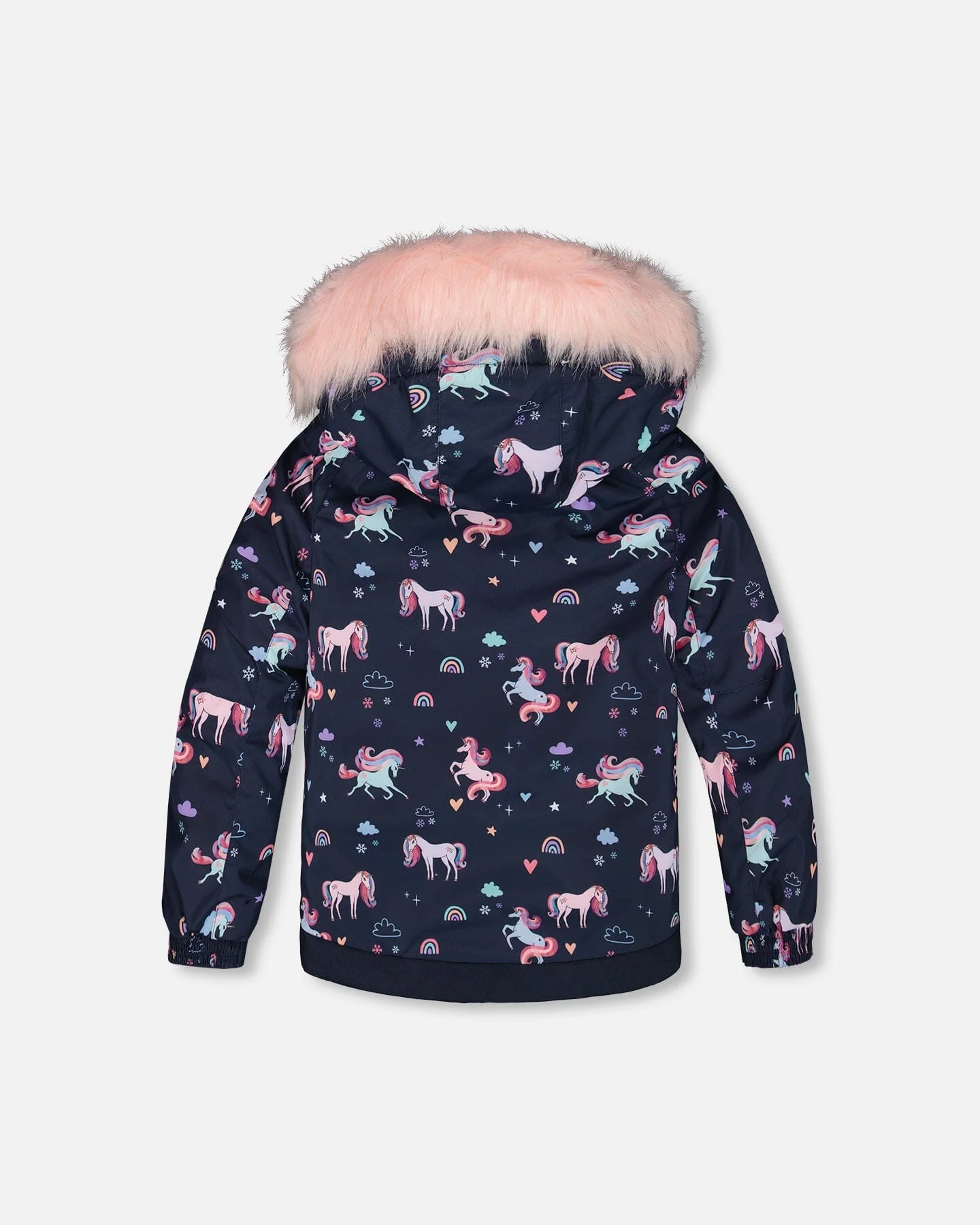 Two-Piece Play Snowsuit With Printed Jacket And Solid Pant Candy Pink - Deux par Deux