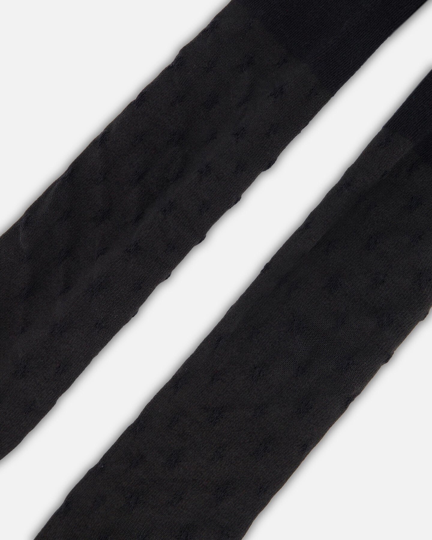 Knit Tights Black With Tone-On-Tone Star Pattern - Deux par Deux