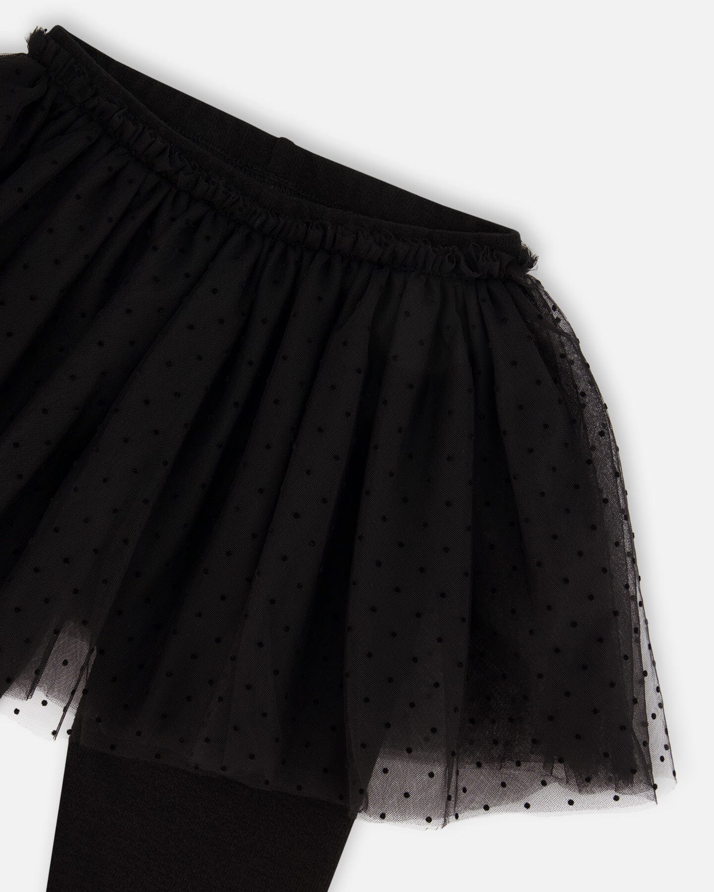 Leggings With Tulle Skirt Black - Deux par Deux