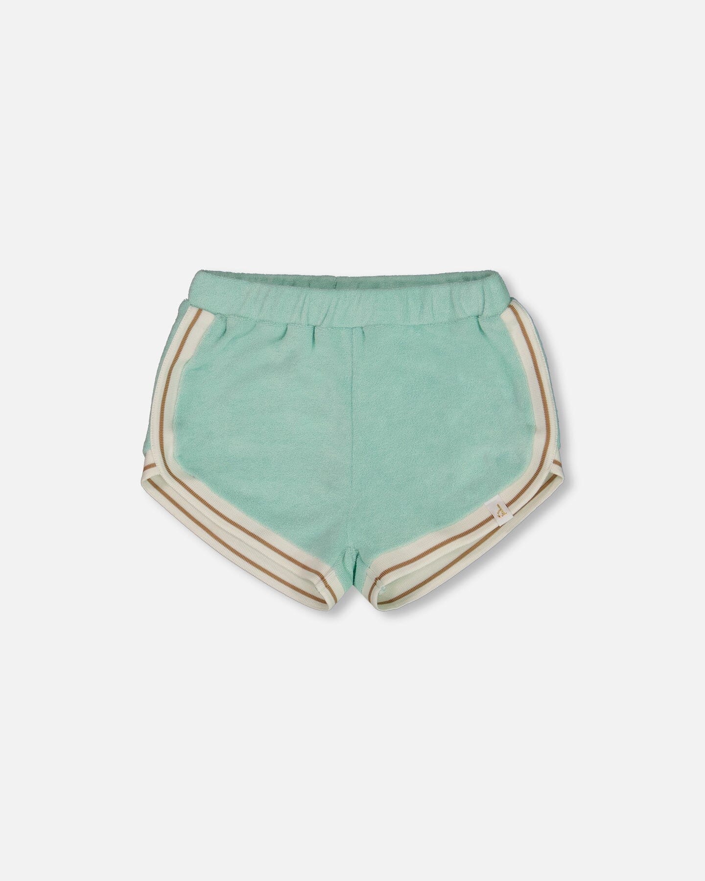 Terry Cloth Short Turquoise And Beige - Deux par Deux
