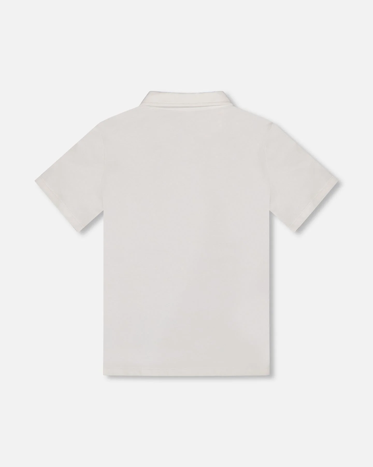 Short Sleeve Polo Shirt White - Deux par Deux