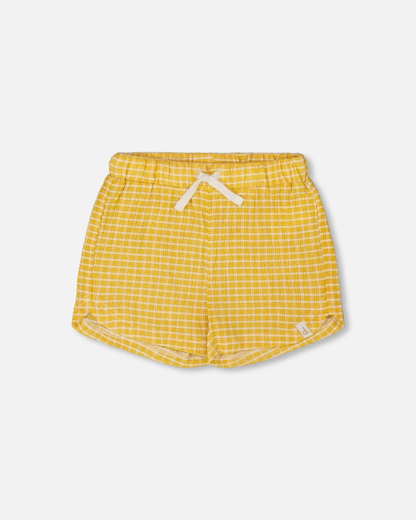 Crinkle Short Pale Yellow And White - Deux par Deux