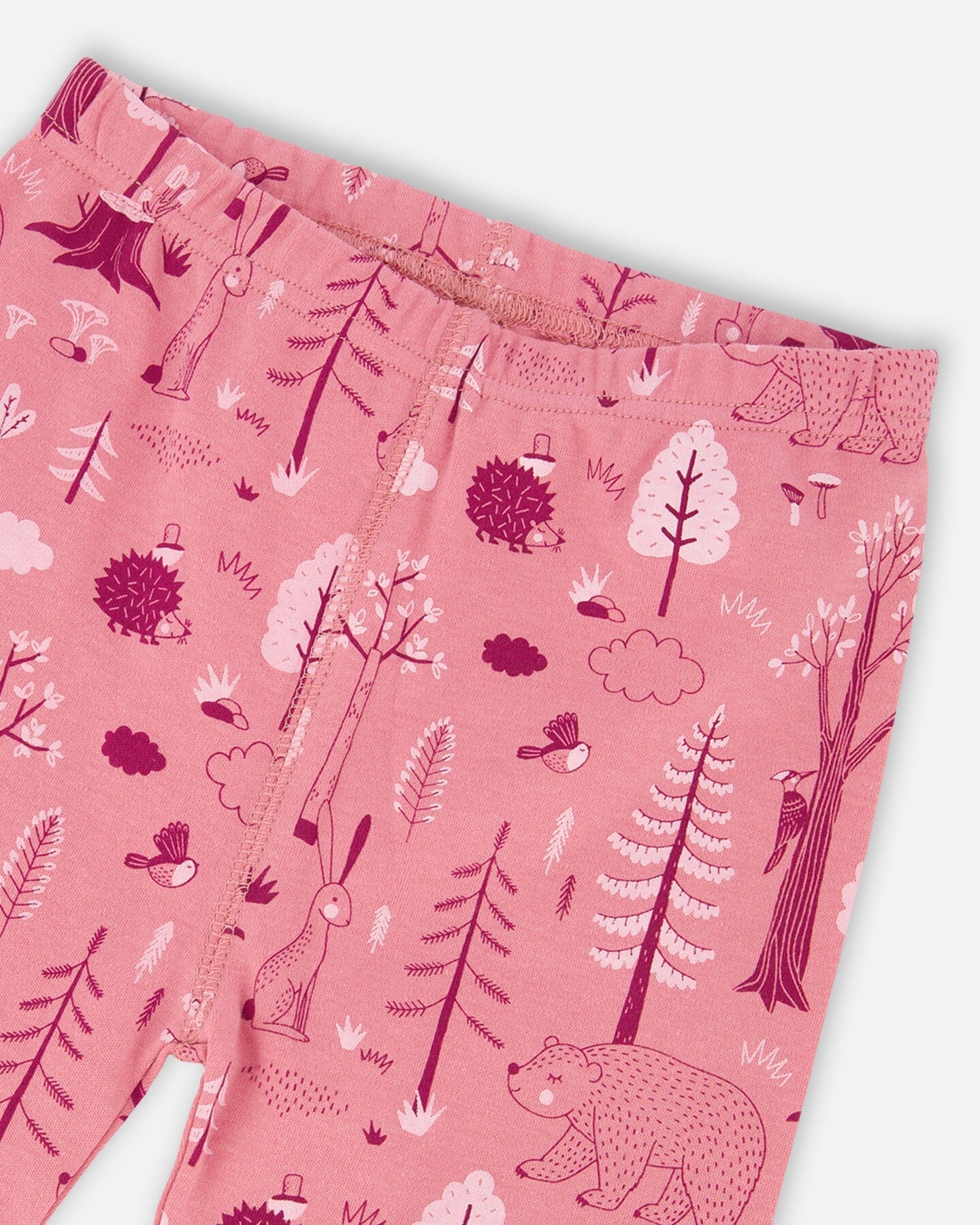 Organic Cotton Two-Piece Pajamas Pink Forest - Deux par Deux