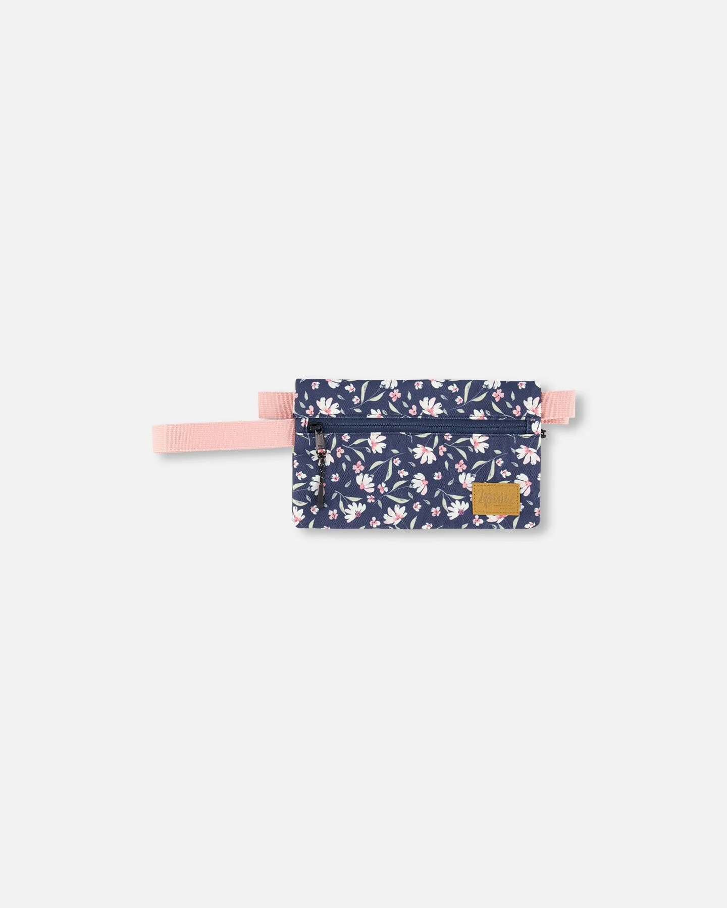 Double Pencil Case Navy Flower Print - Deux par Deux