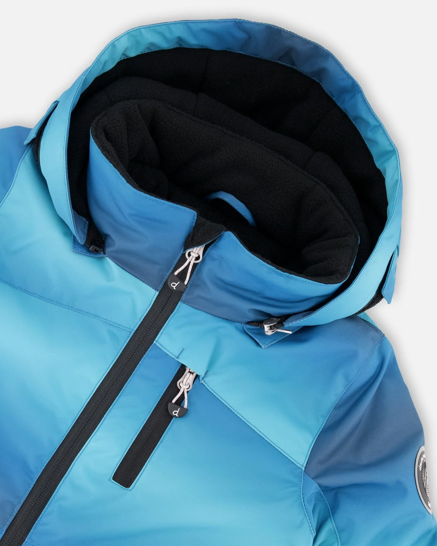 Two-Piece Play Snowsuit With Printed Jacket And Solid Pant Black - Deux par Deux