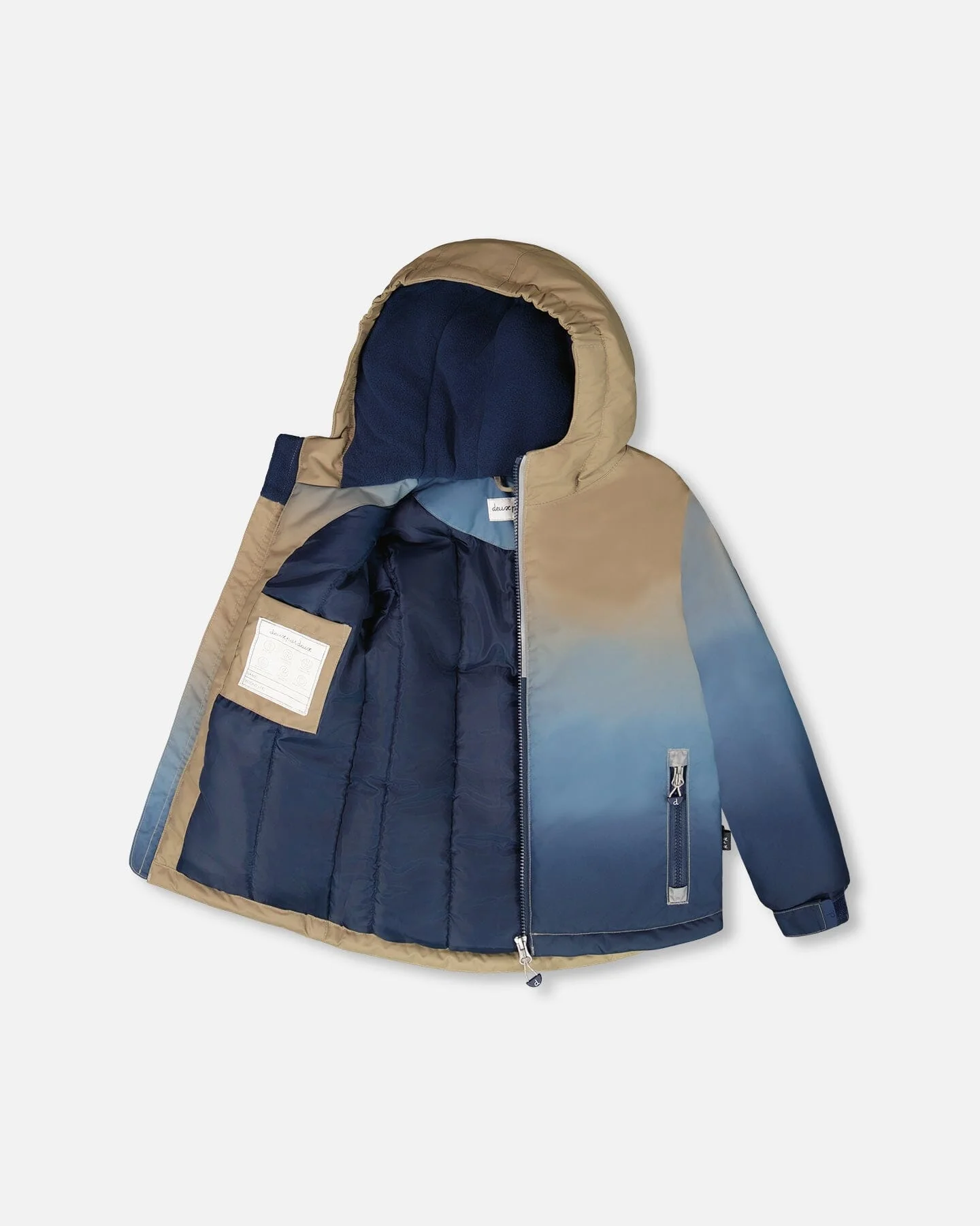 Two-Piece Chill Outerwear Set With Light Insulation Navy Blue - Deux par Deux