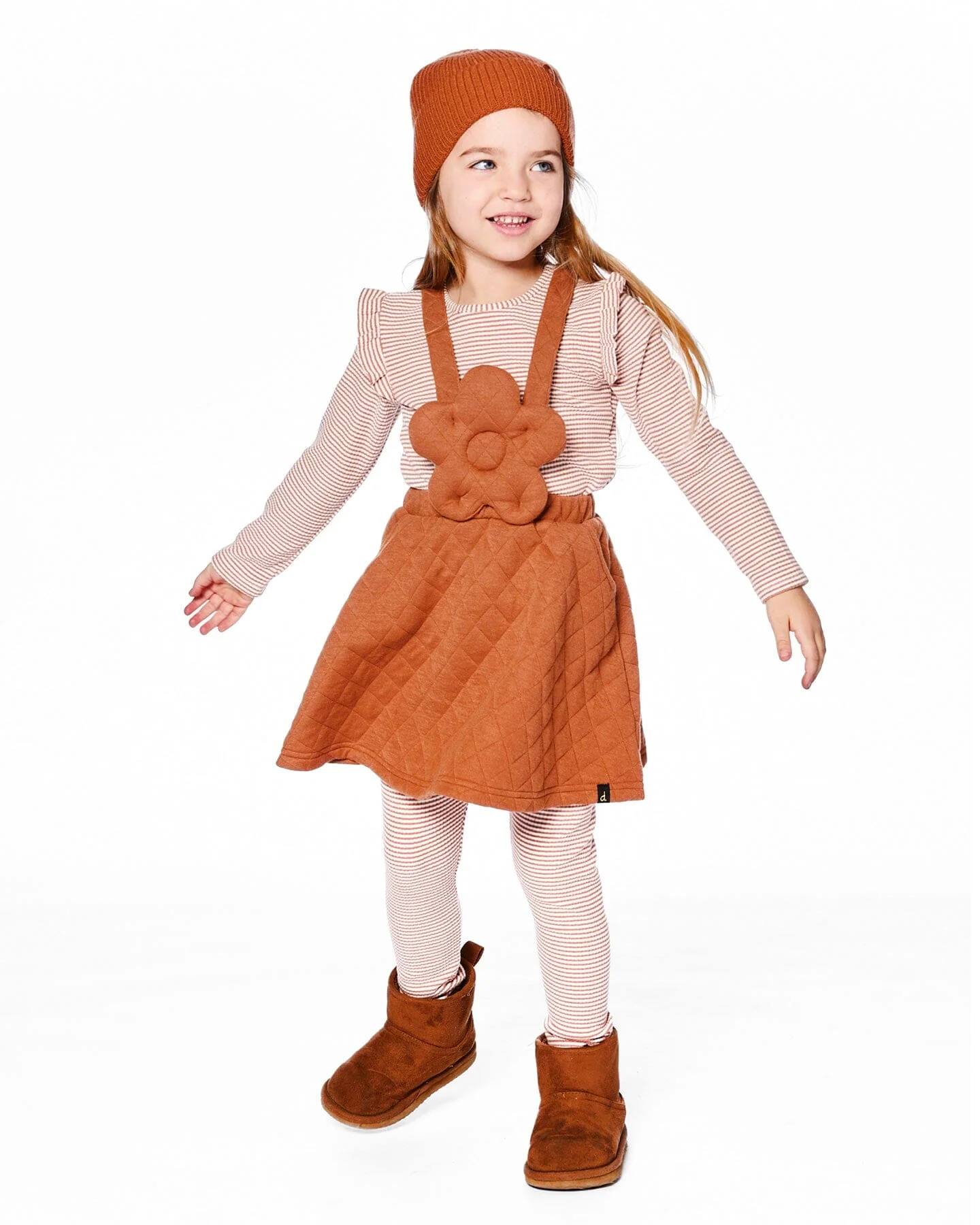 Rib Striped Top Beige And Off-White - Deux par Deux