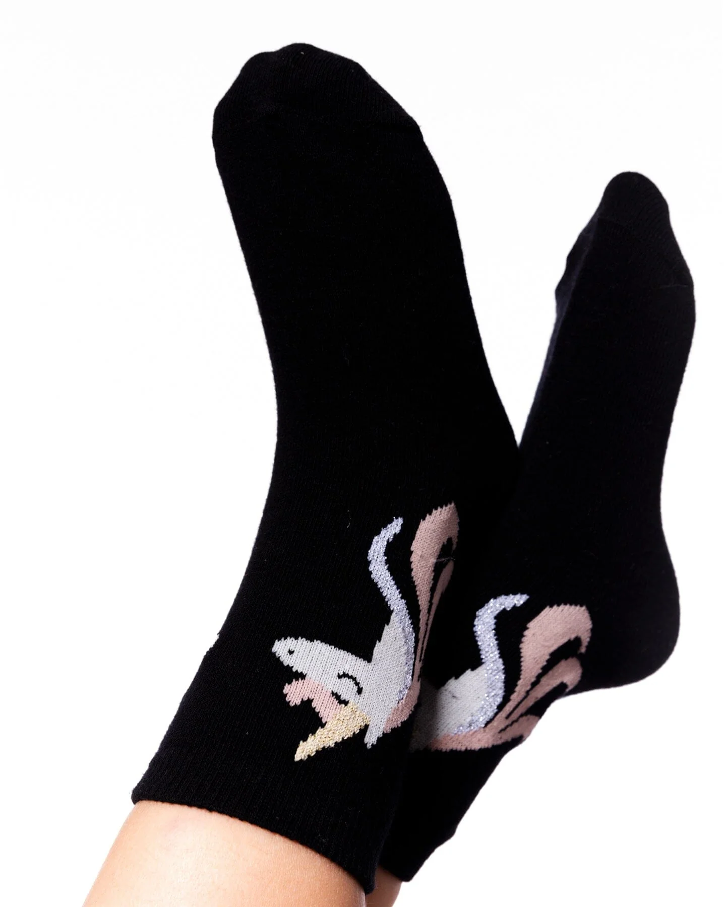 3-Pack Knit Socks Black And Pink - Deux par Deux