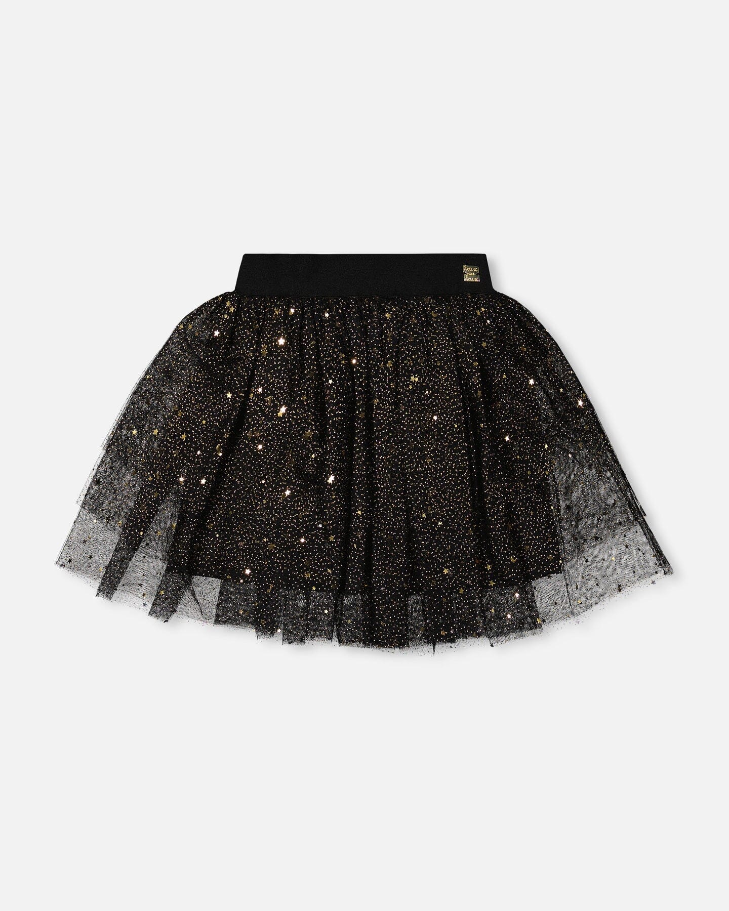 Multi Layer Glittering Mesh Skirt Black - Deux par Deux