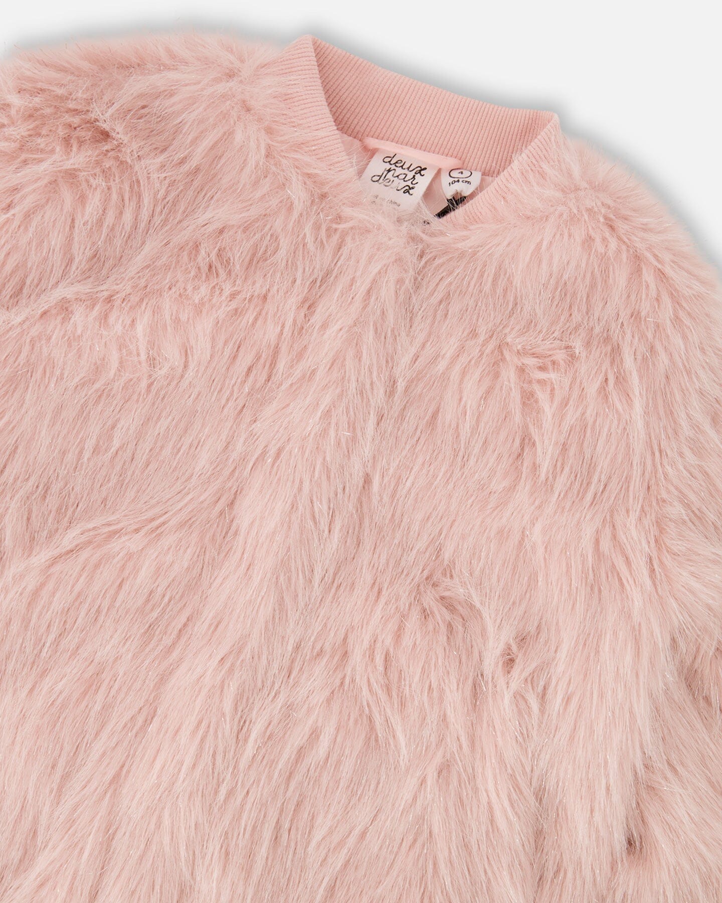 Short Faux Fur Coat Dusty Pink - Deux par Deux