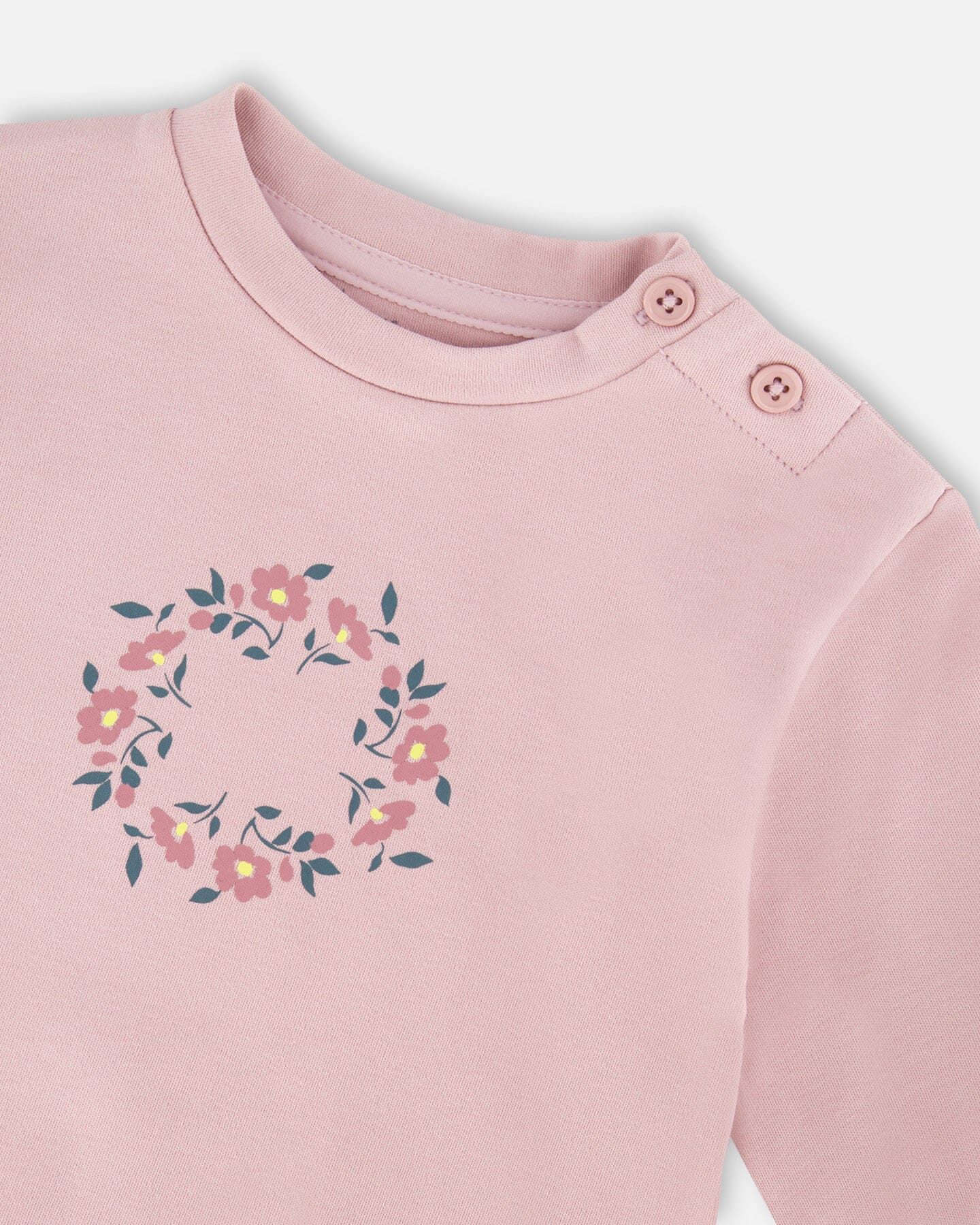 Organic Cotton Evolutive Pant And Long Sleeve Top Set Neutral Purple - Deux par Deux