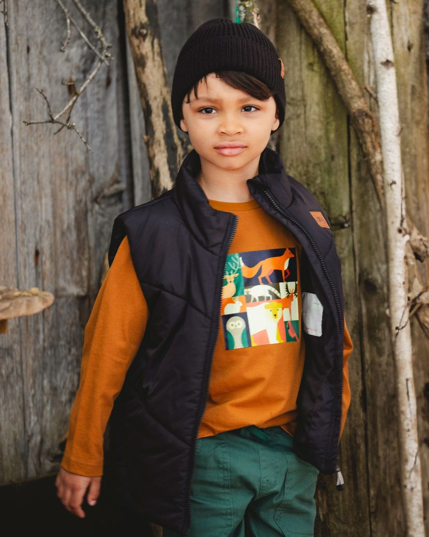 Quilted Mid-Season Sleeveless Vest Black - Deux par Deux