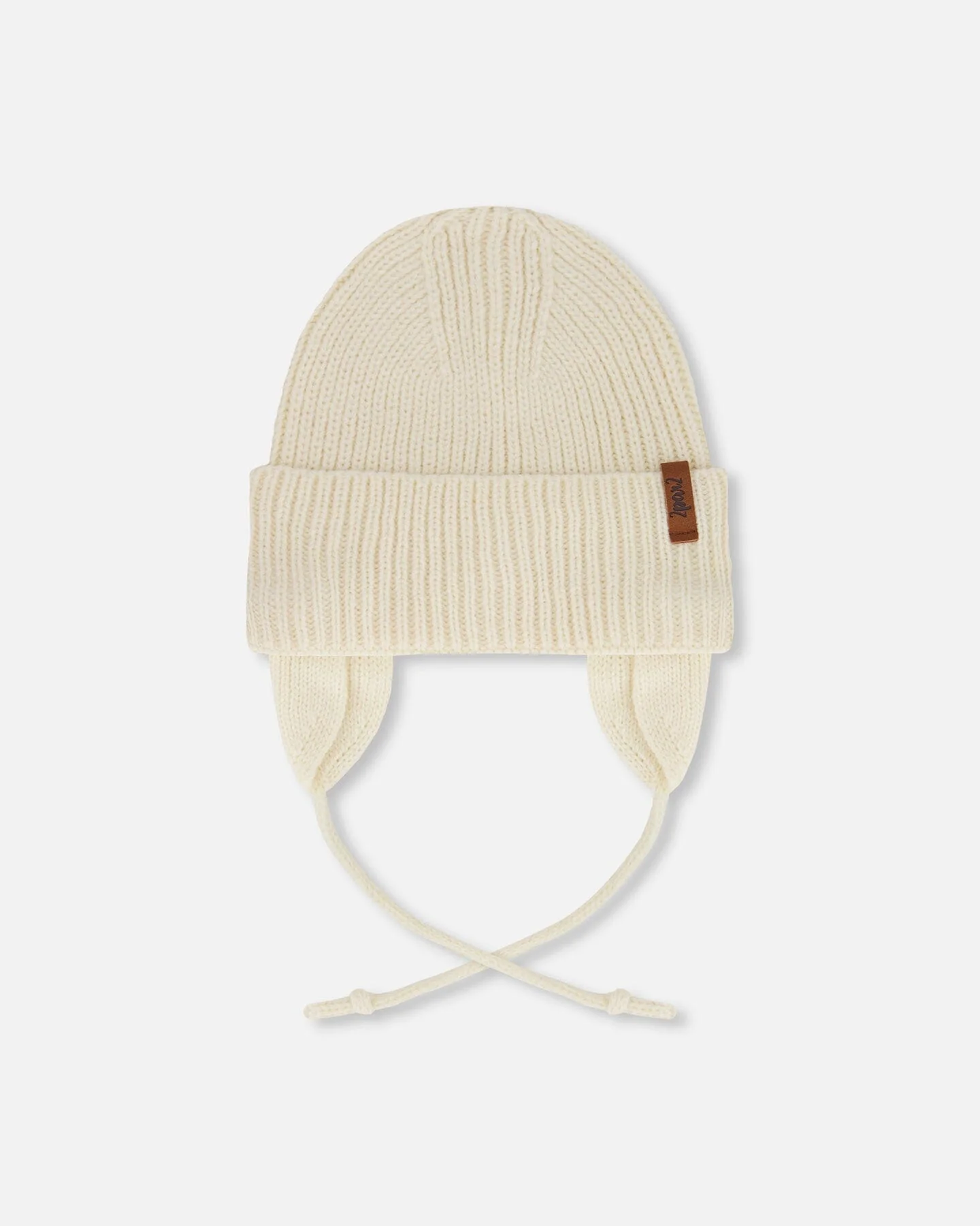 Baby Mid-Season Knit Hat Light Beige - Deux par Deux