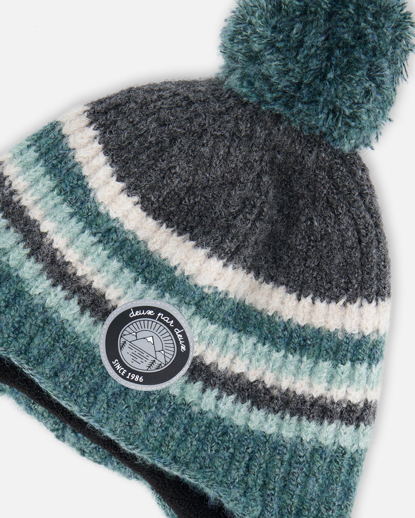 Peruvian Knit Hat Gradient Green - Deux par Deux