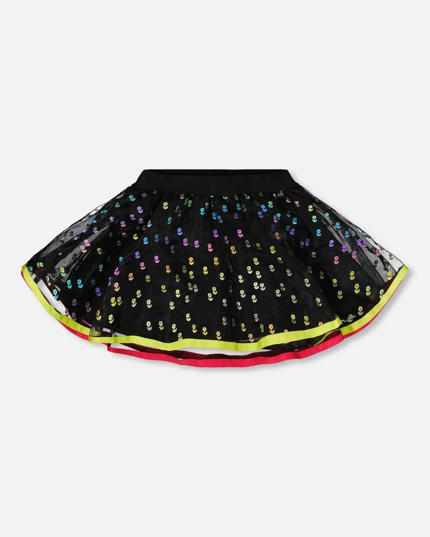 Printed Mesh Skirt Multicolor - Deux par Deux