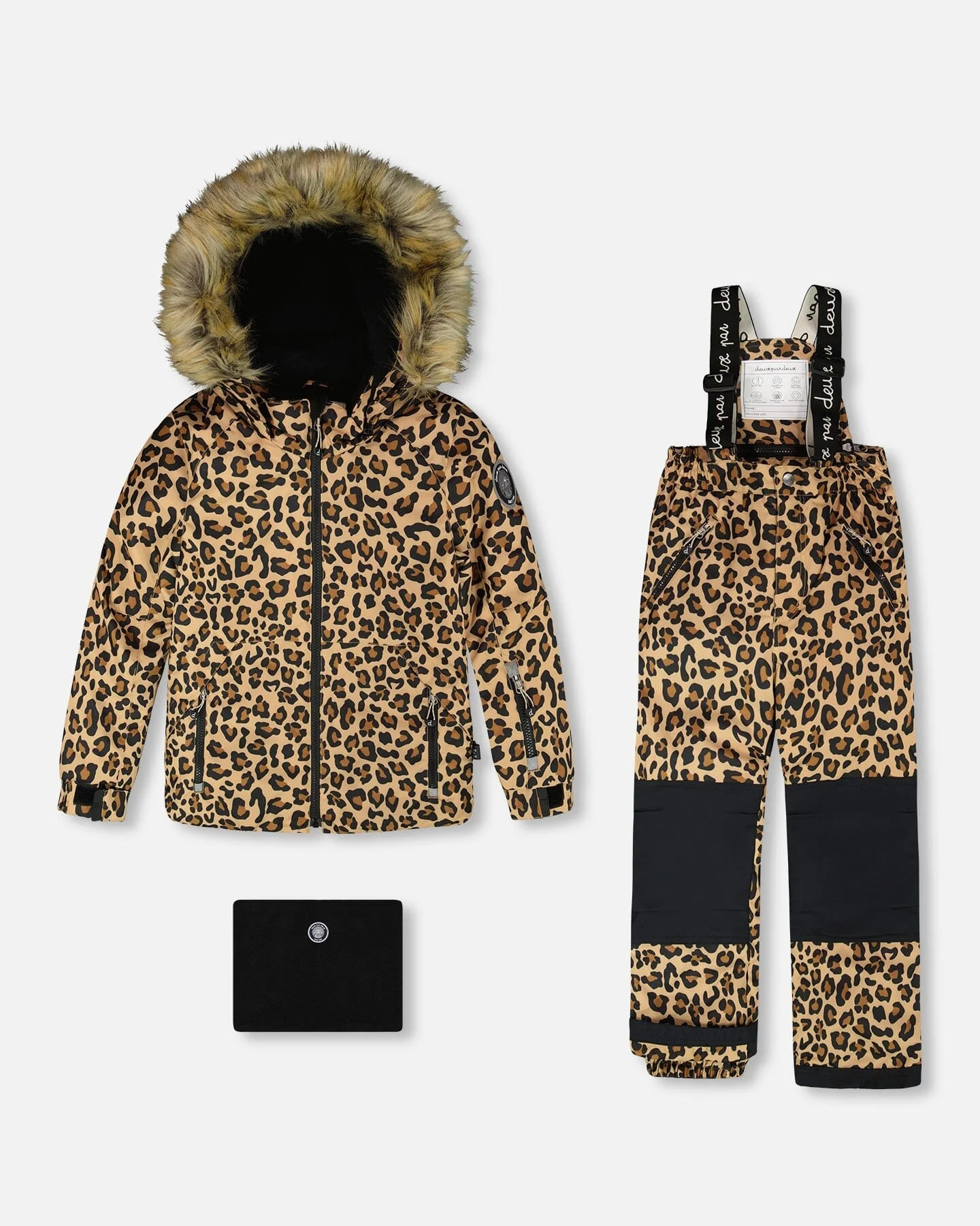 Two-Piece Play Snowsuit Beige Leopard - Deux par Deux